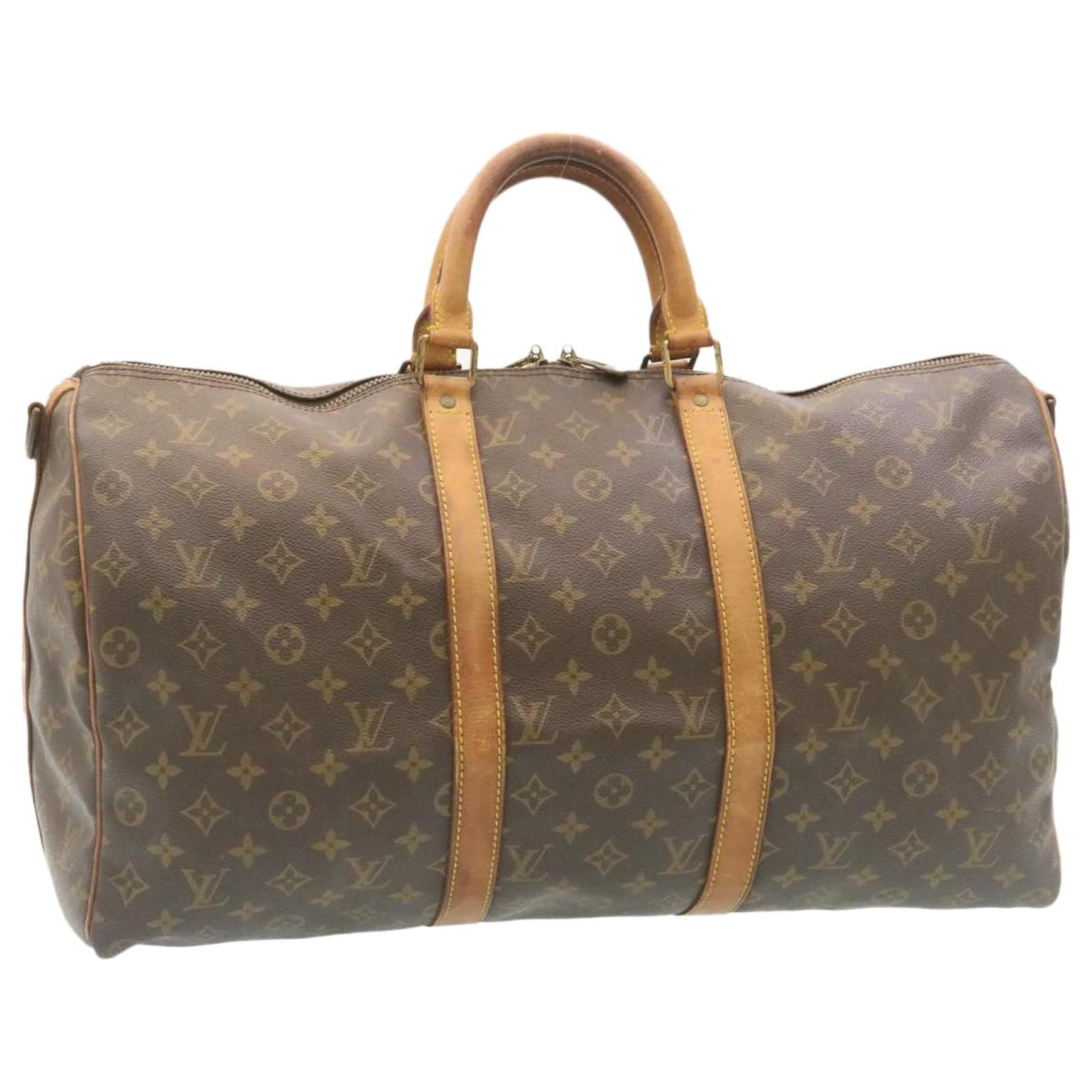 Louis Vuitton Keepall Bandouliere 50 Brown Cloth ref.503265 - Joli Closet