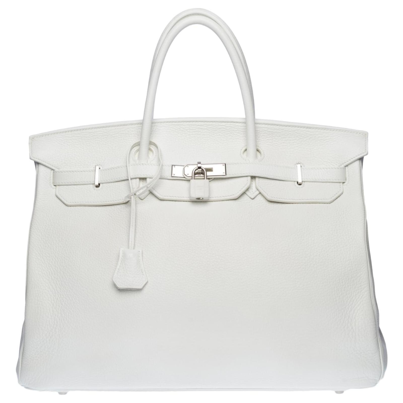 Hermès Stunning Hermes Birkin handbag 40 cm white togo leather, palladium  silver metal trim ref.433382 - Joli Closet