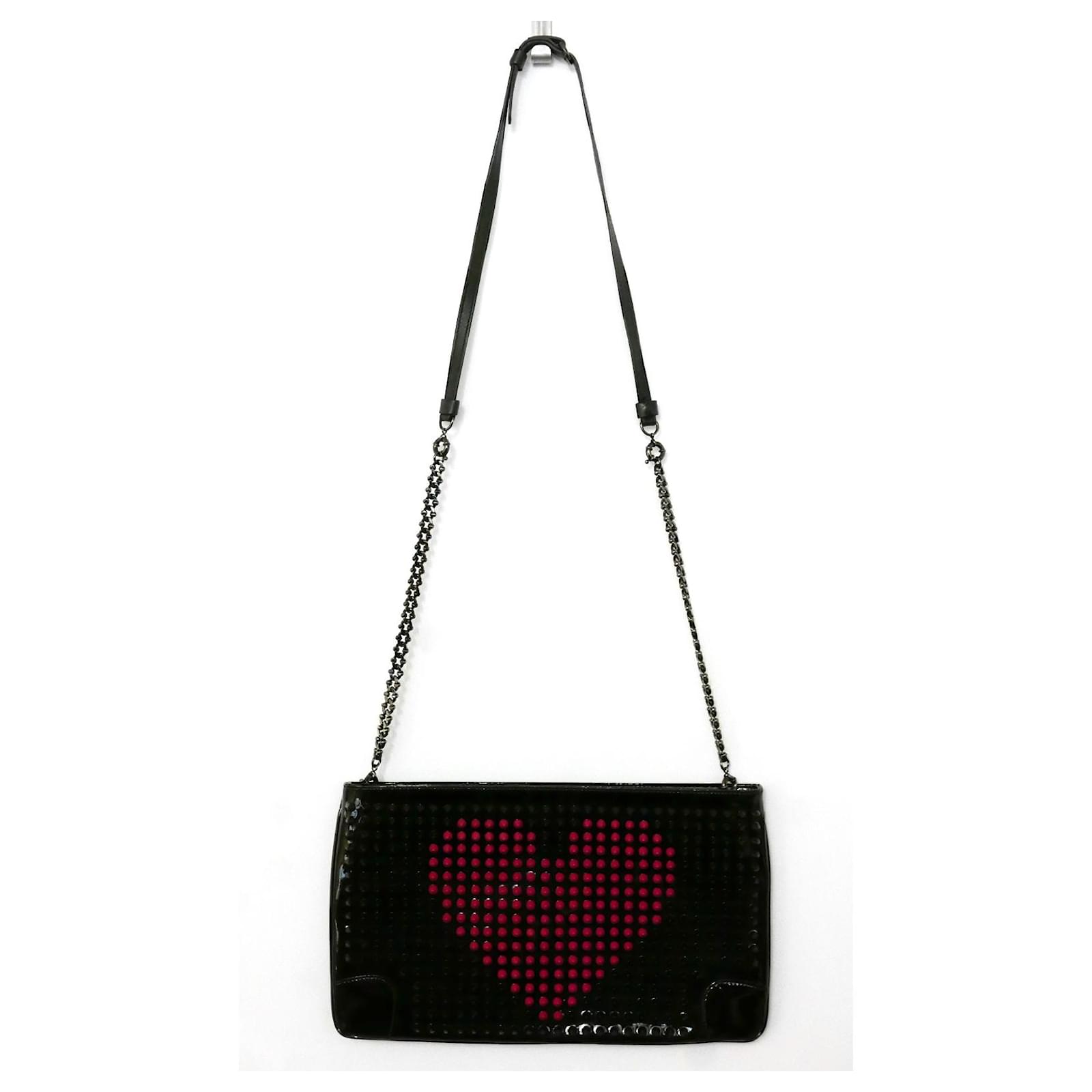 Christian Louboutin Rubiposh Clutch Bag Spike Black