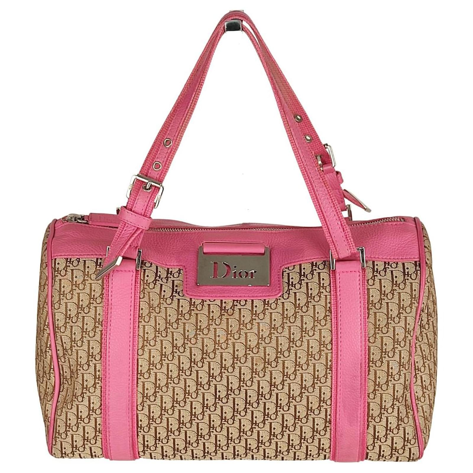 christian dior pink trotter mini boston bag, Luxury, Bags