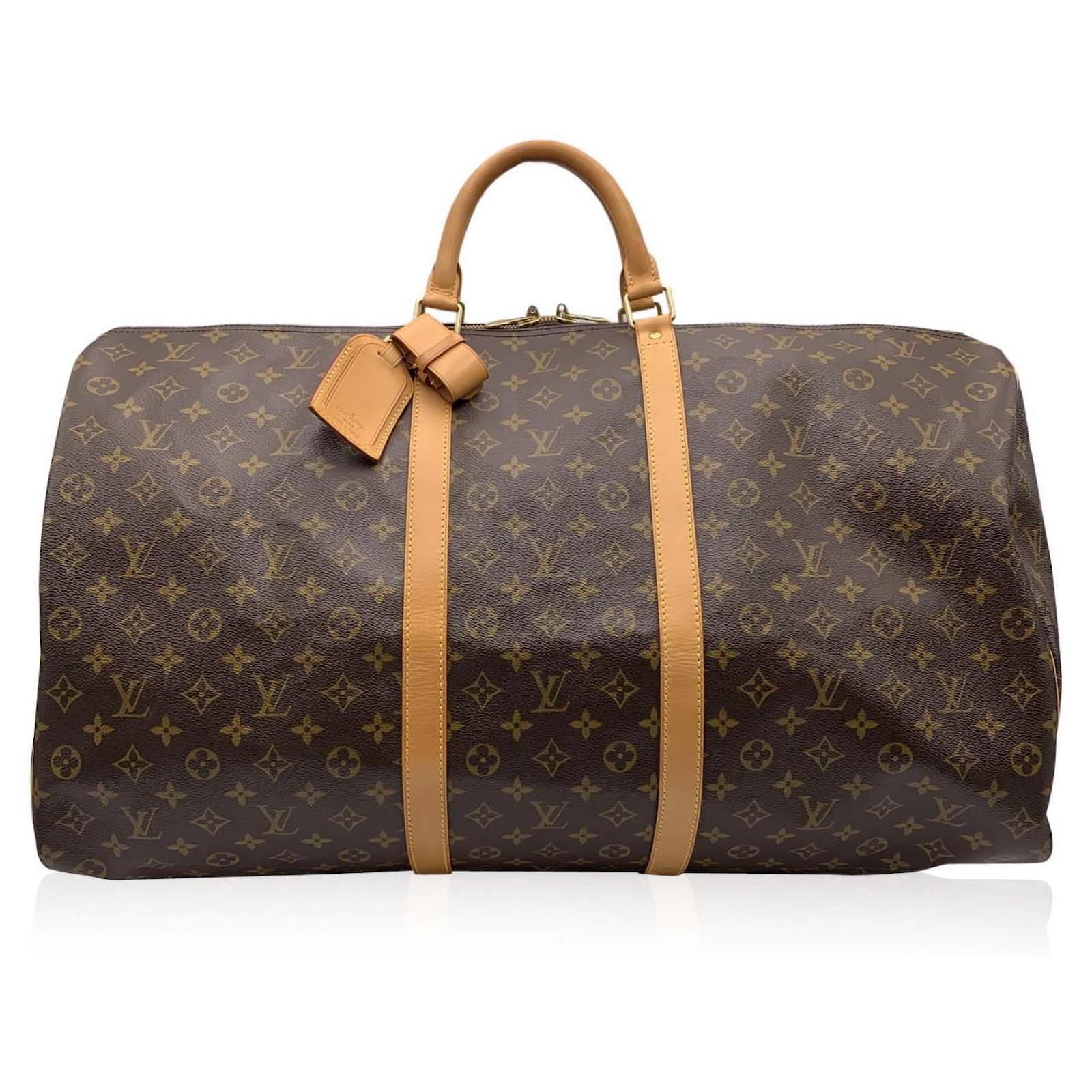 Louis Vuitton Vintage Monogram Canvas Keepall 60 Travel bag Brown Cloth  ref.503633 - Joli Closet