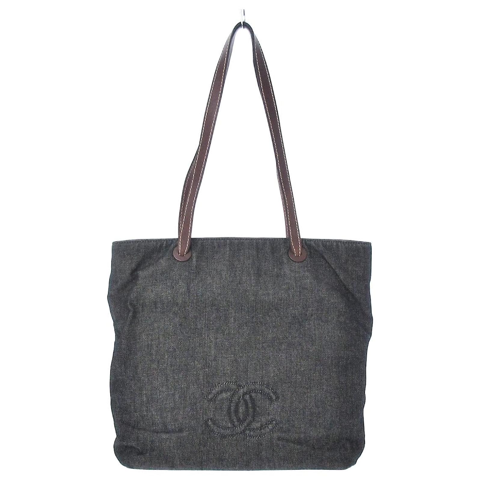 Chanel tote bag Grey Denim ref.503976 Joli Closet