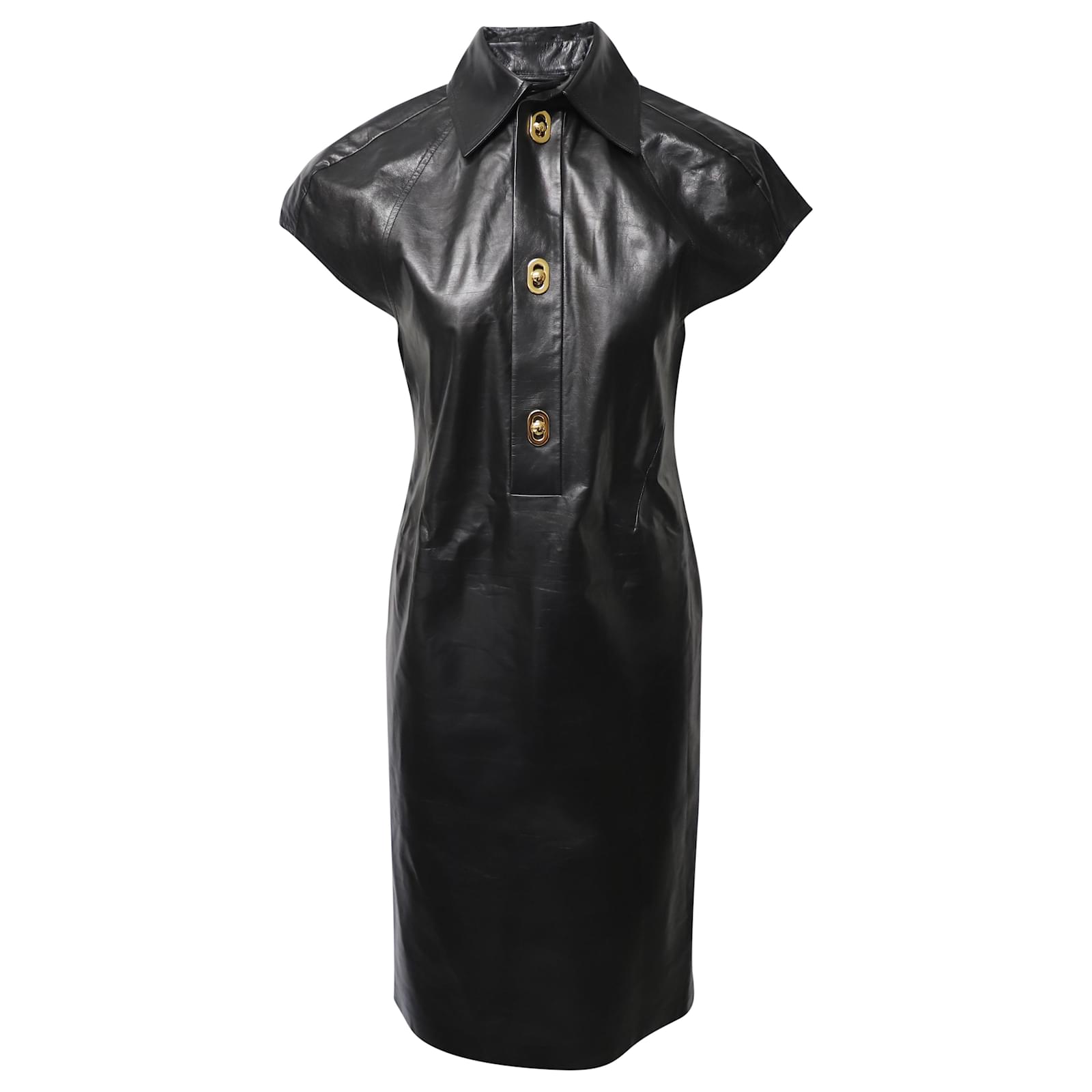 chinese dress ladies 08 Bottega Veneta Leather & Silk Dress | S main image 0