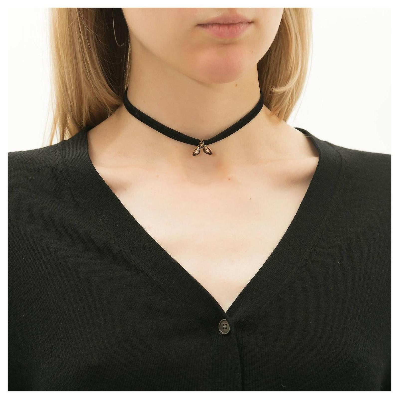 dior velvet choker