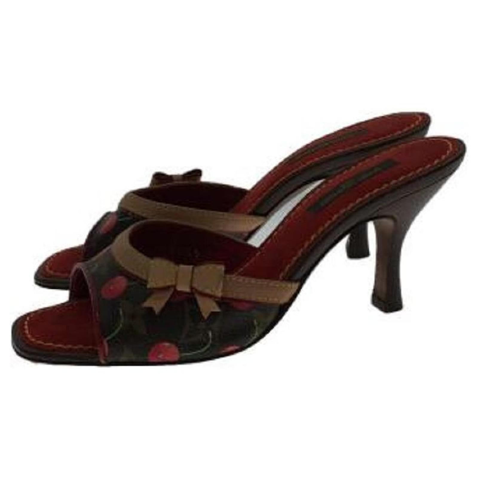 2000s Louis Vuitton cherry sandals
