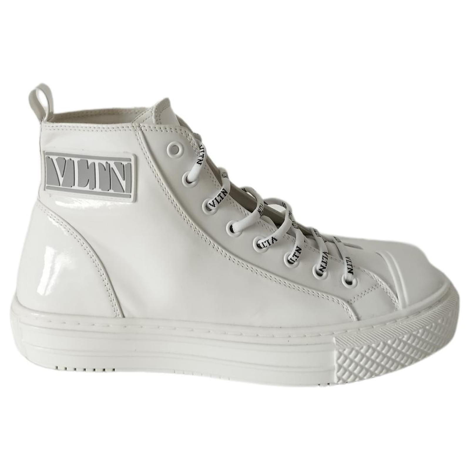 Valentino Montante white patent leather sneakers - Joli Closet