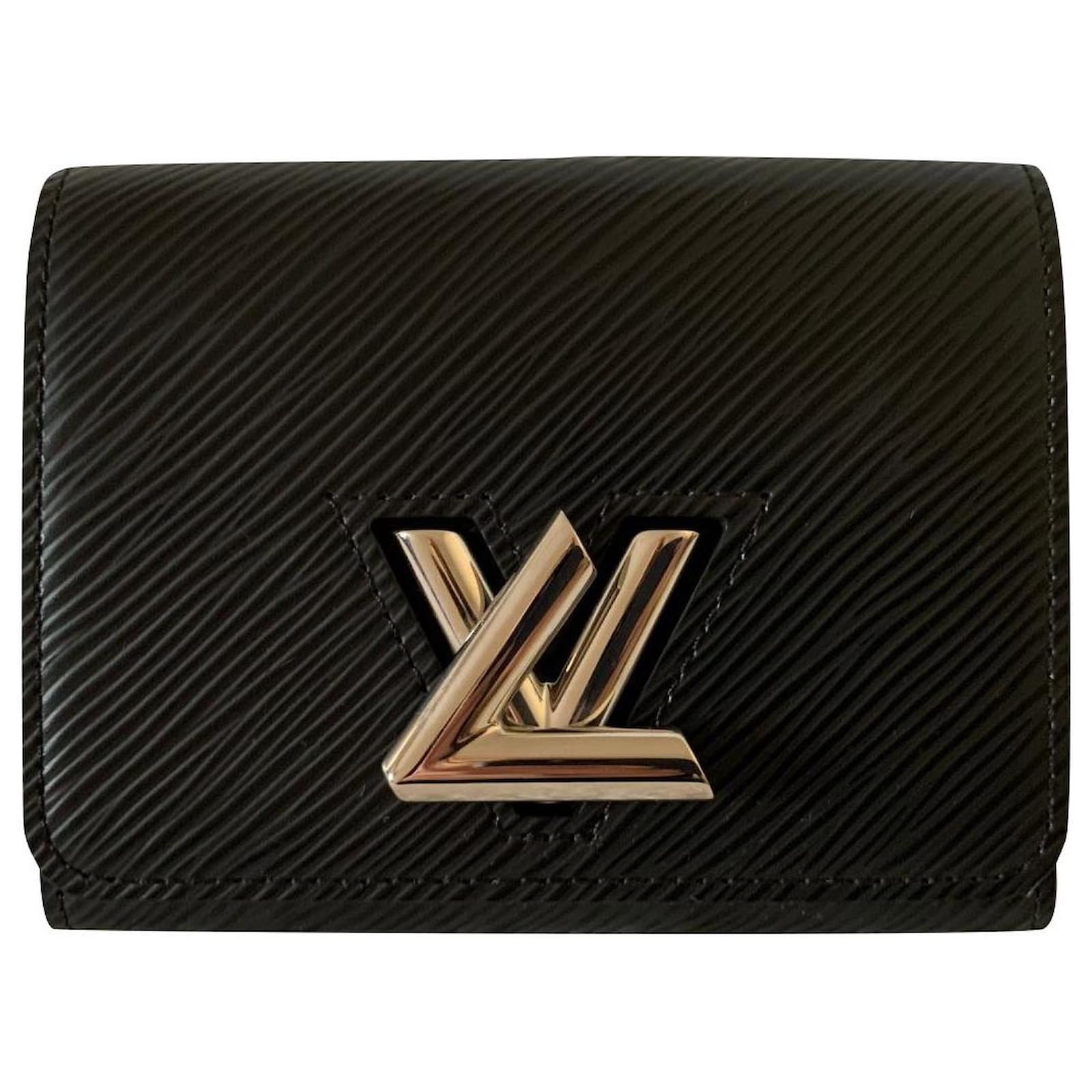 Louis Vuitton Black Epi Leather Twist Compact Wallet