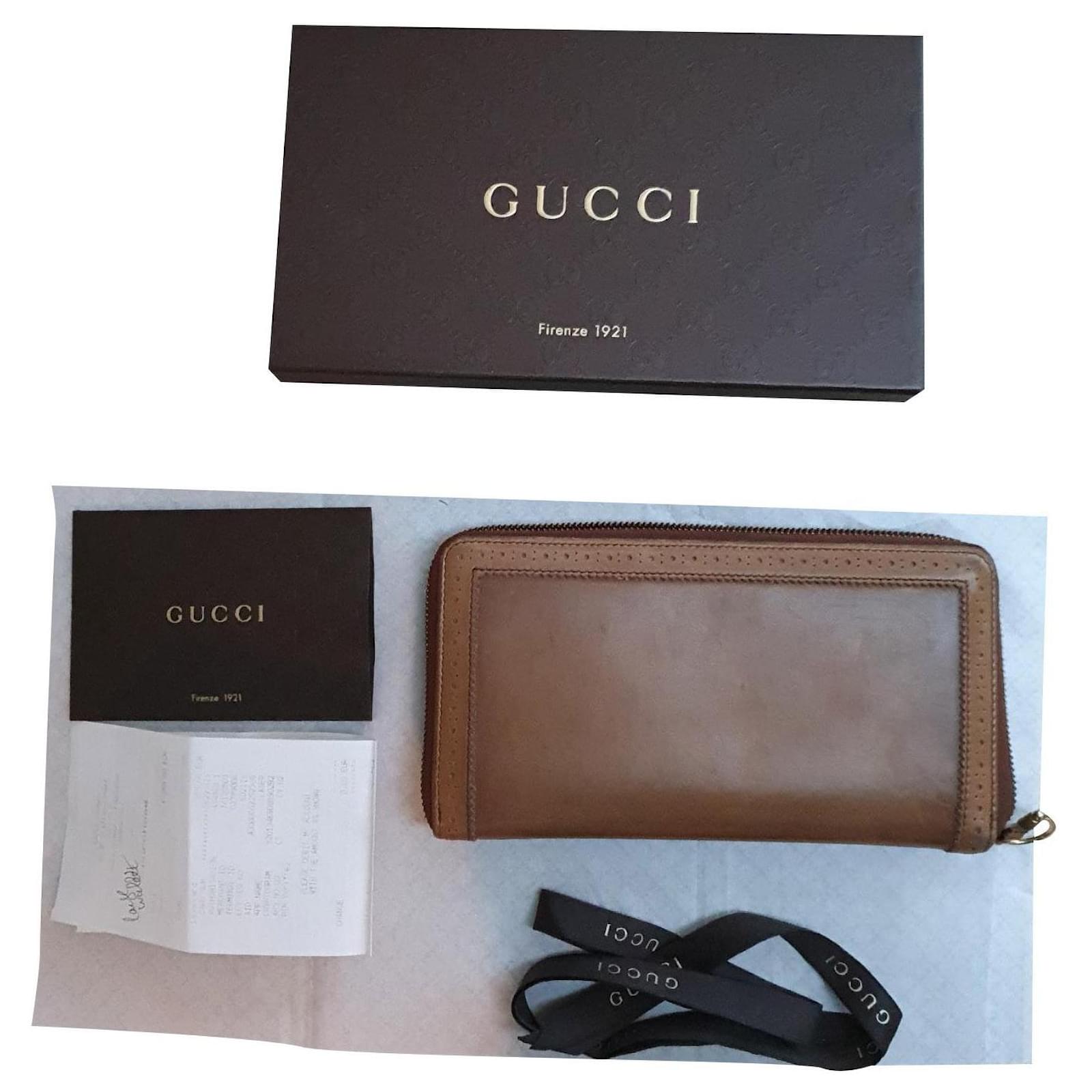 GUCCI Wallet JUMBO GG in camel/ brown