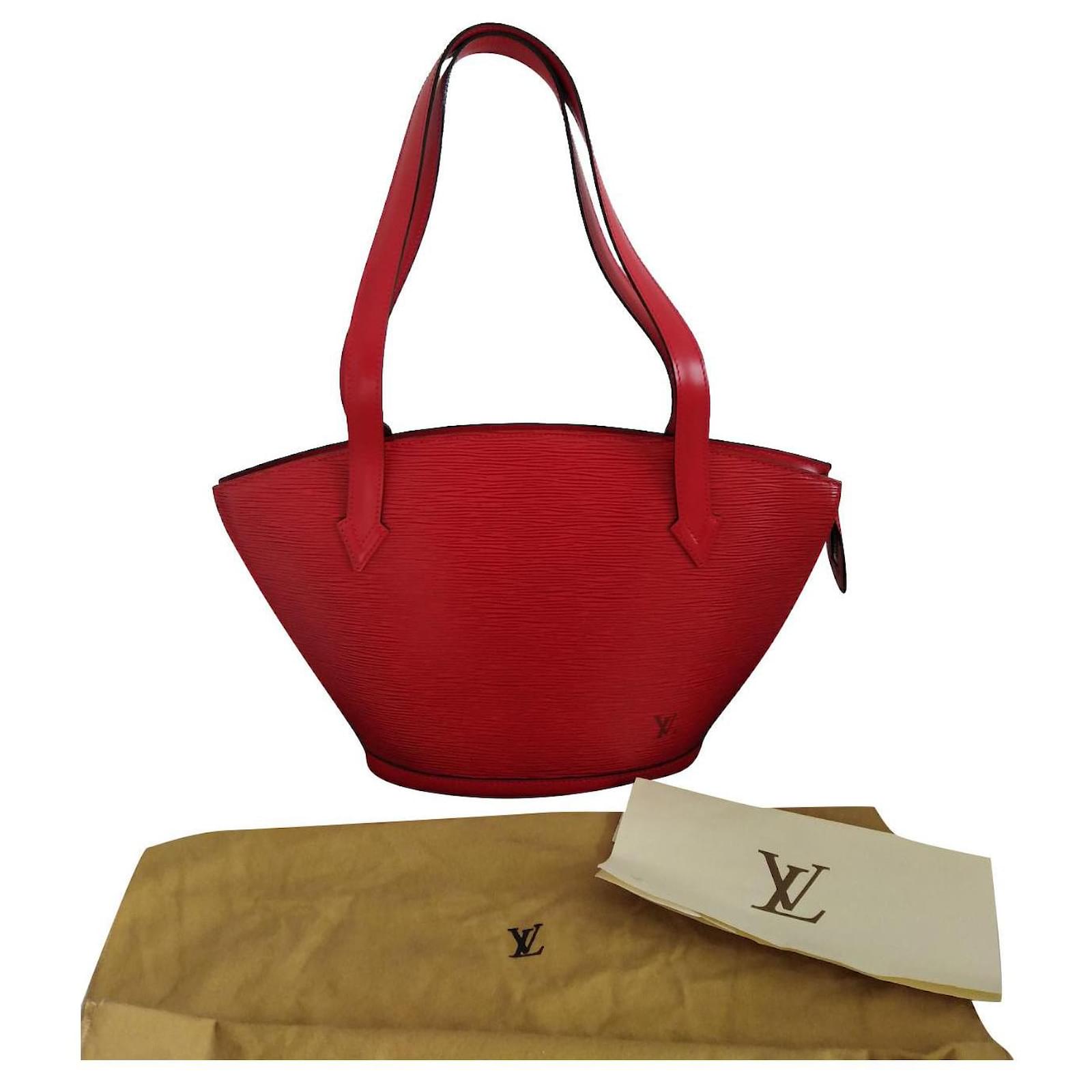 LOUIS VUITTON Saint Jacques Shoulder Bag Epi Leather Red France