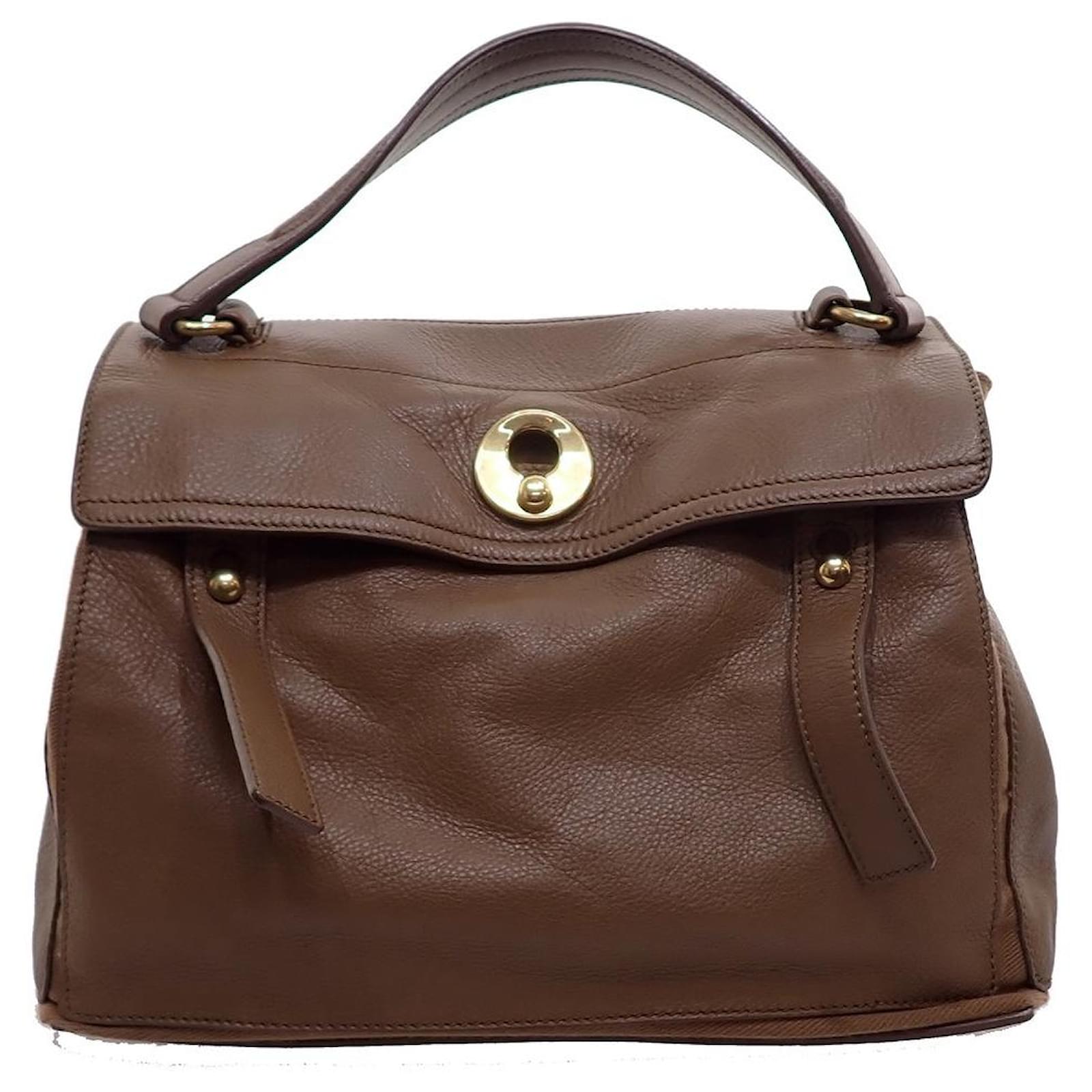 Muse II [Used] Yves Saint Laurent Muse to Handbag Brown Leather ref ...