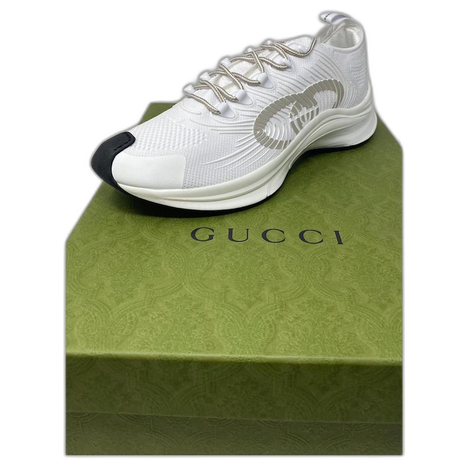 Gucci Run Sneaker White Black GG logo Size UK 6.5 GUCCI Men main image 3
