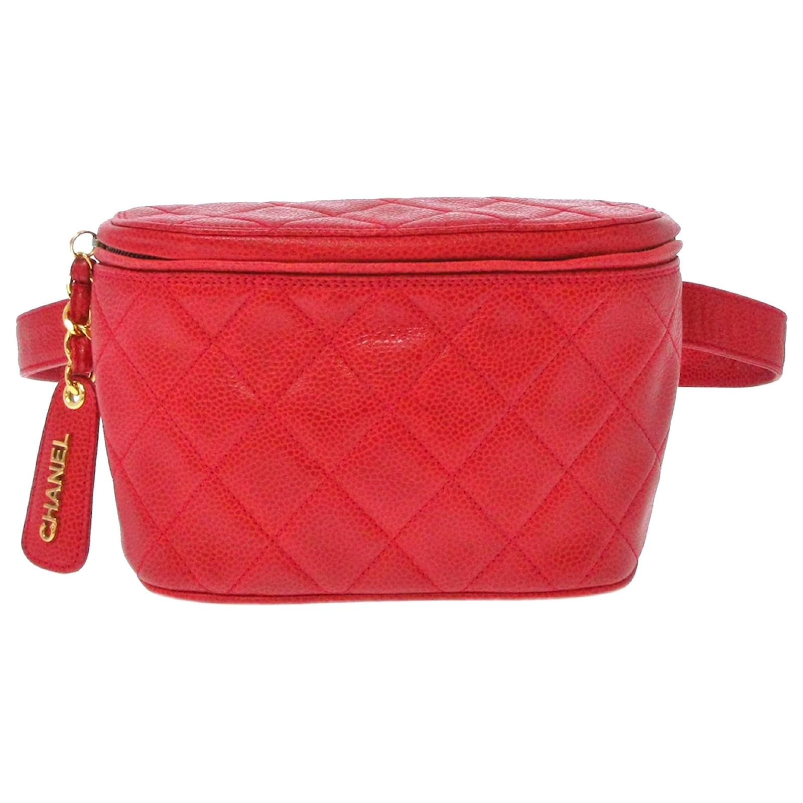 Chanel red belt outlet bag