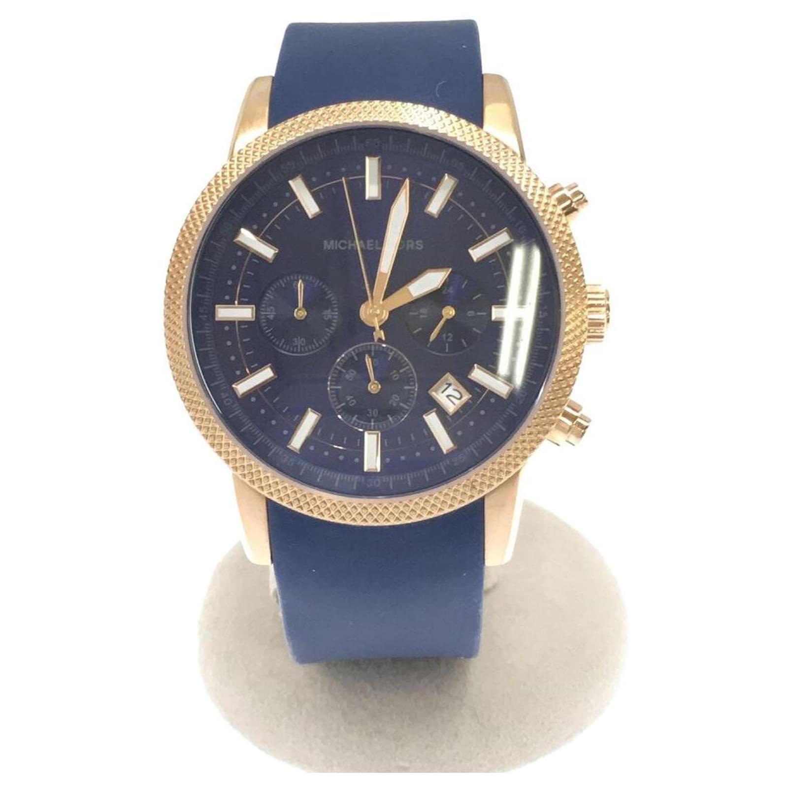 MICHAEL KORS Quartz watch / analog / rubber / BLU