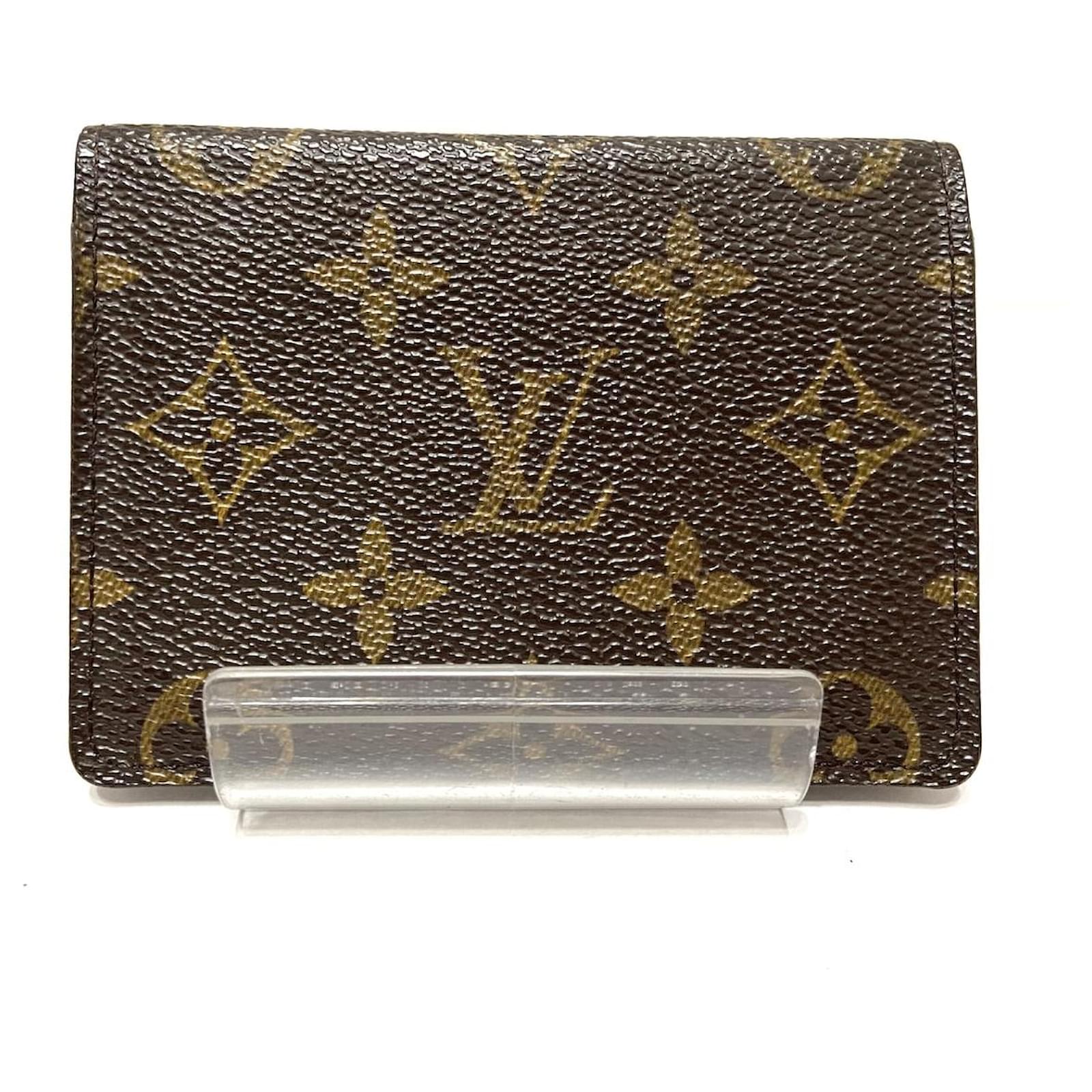 Louis Vuitton Porte carte Vertical Brown Cloth ref.507153 - Joli Closet