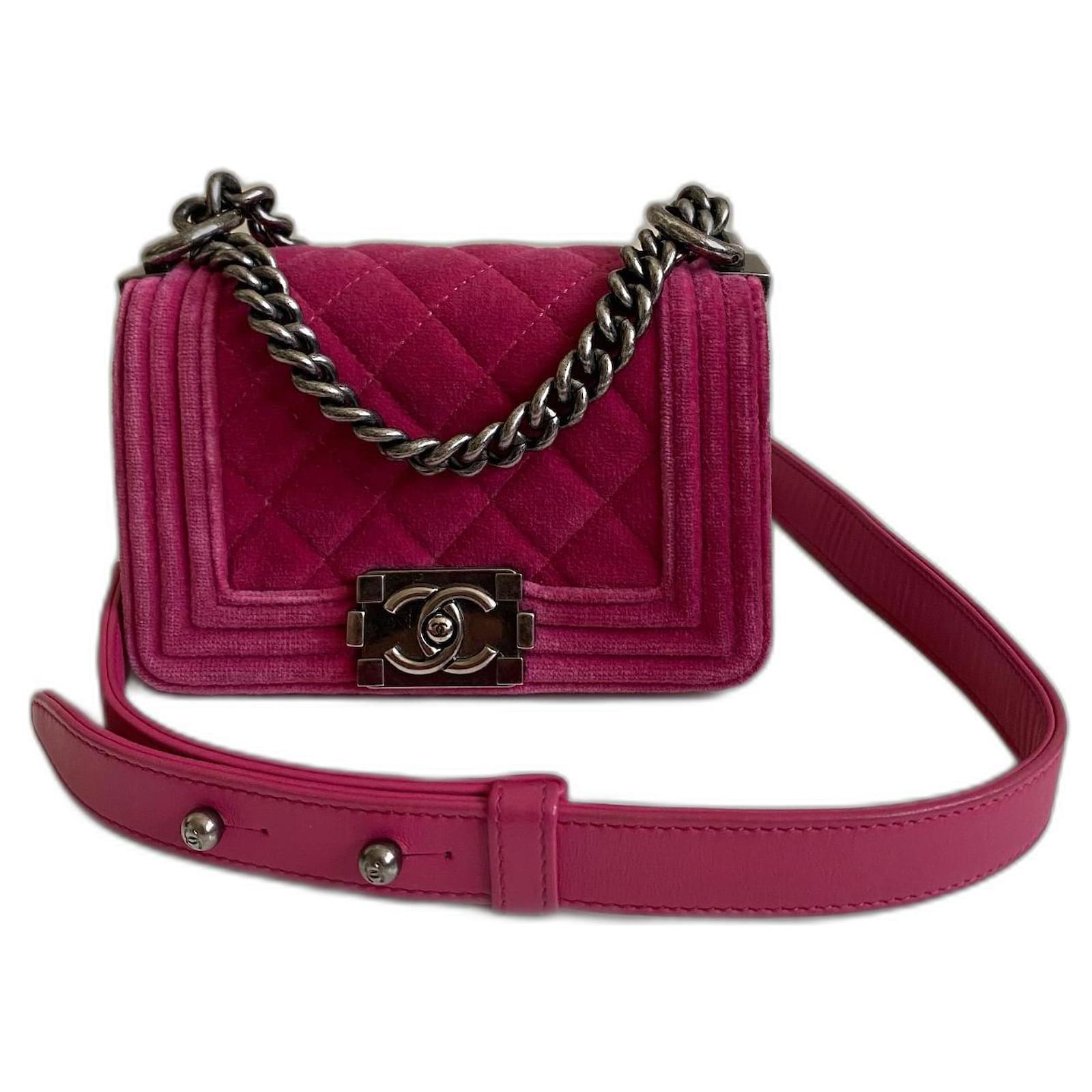 CHANEL Boy Velvet Exterior Bags & Handbags for Women, Authenticity  Guaranteed