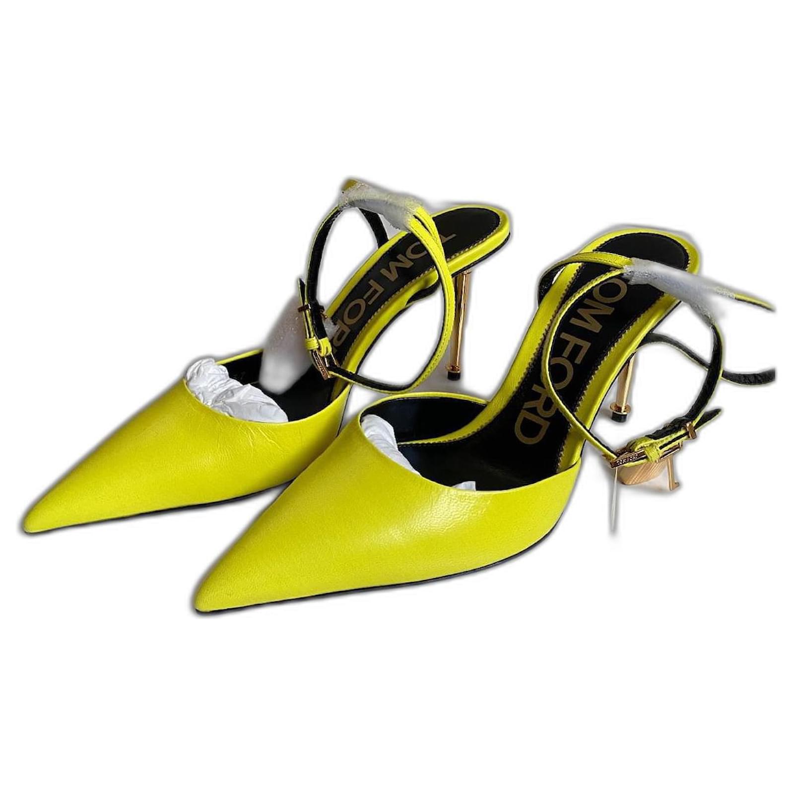 Tom Ford Sandals Yellow Leather  - Joli Closet