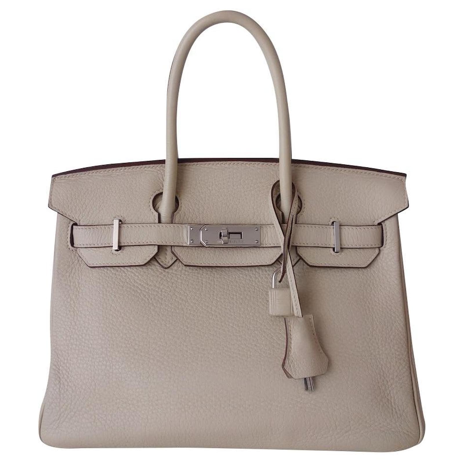 Hermès HERMES BIRKIN BAG 30 Beige Leather ref.507742 - Joli Closet