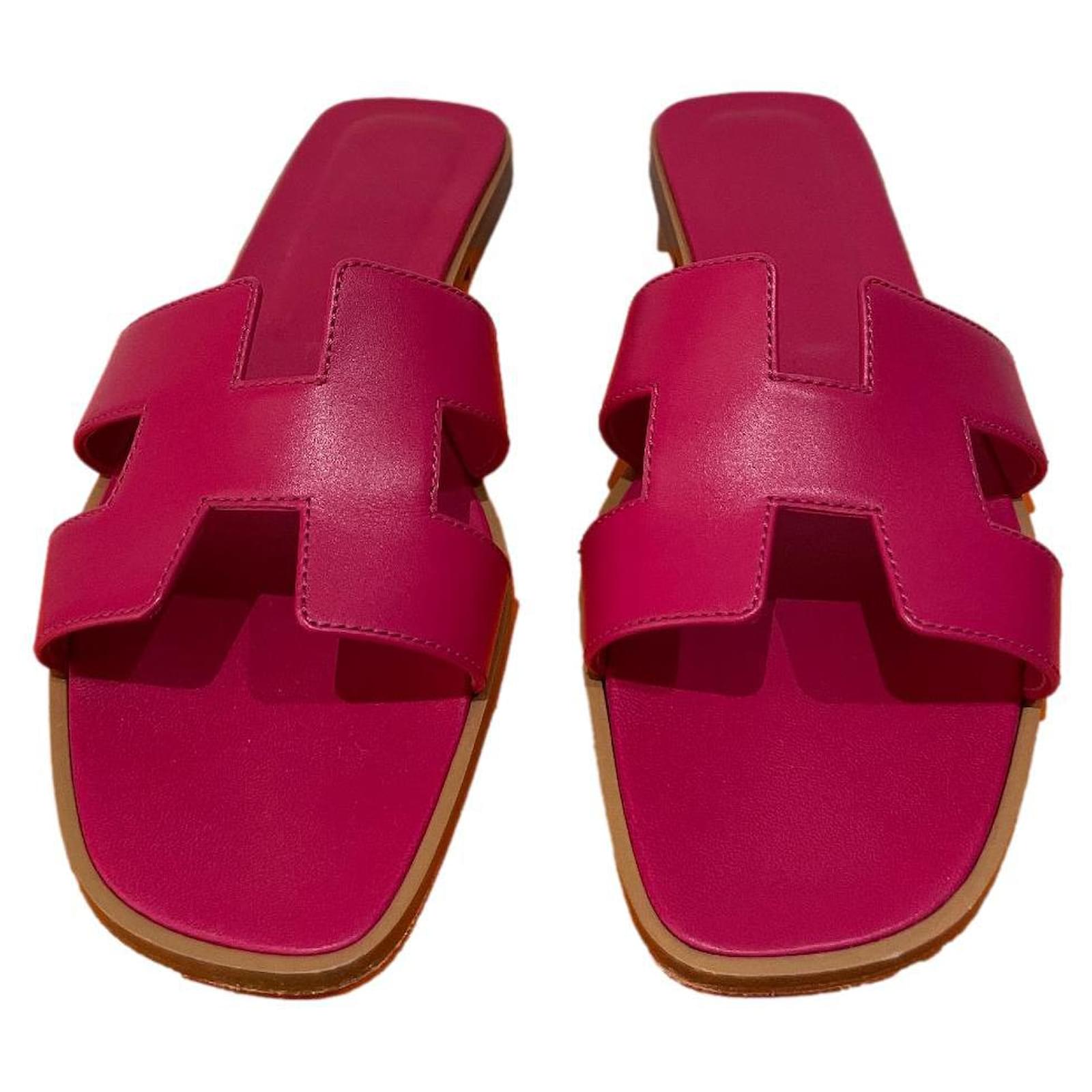 Hermès Sandals Pink Leather ref.508757 - Joli Closet