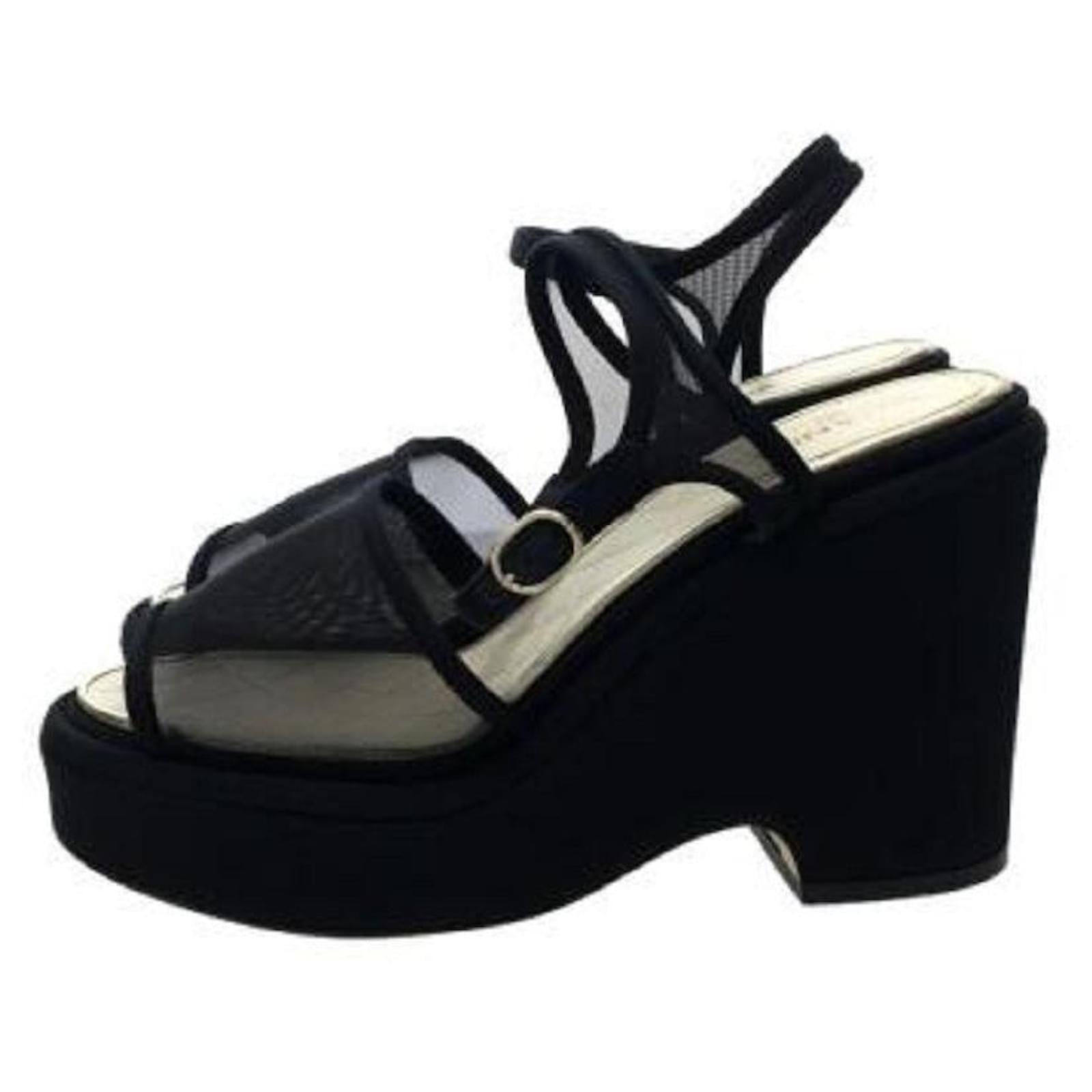 new chanel sandals 39 black