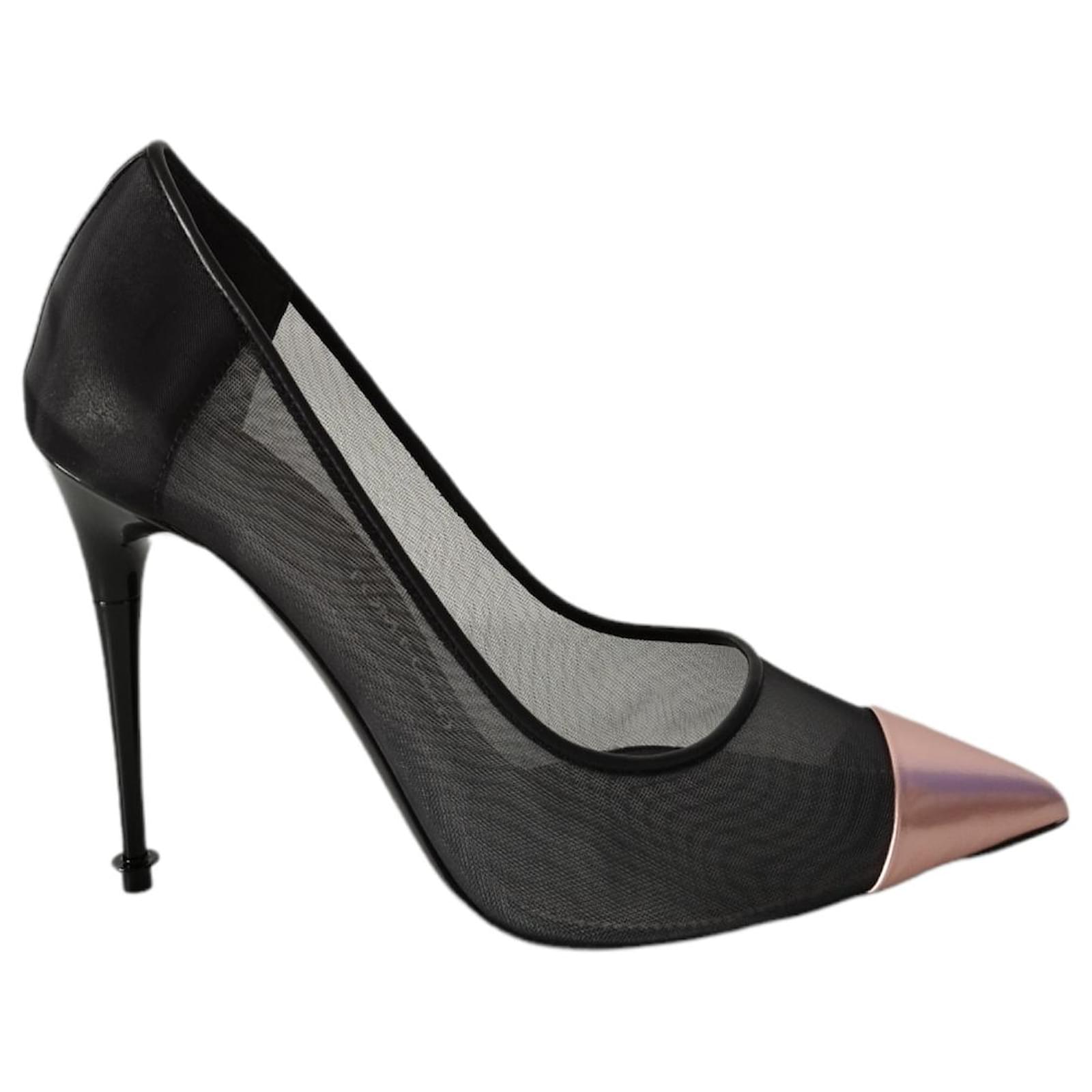 AQUA Womens Black Half D'orsay Padded Dion Pointed Toe Stiletto Slip On  Leather Dress Pumps Shoes 8.5 M - Walmart.com