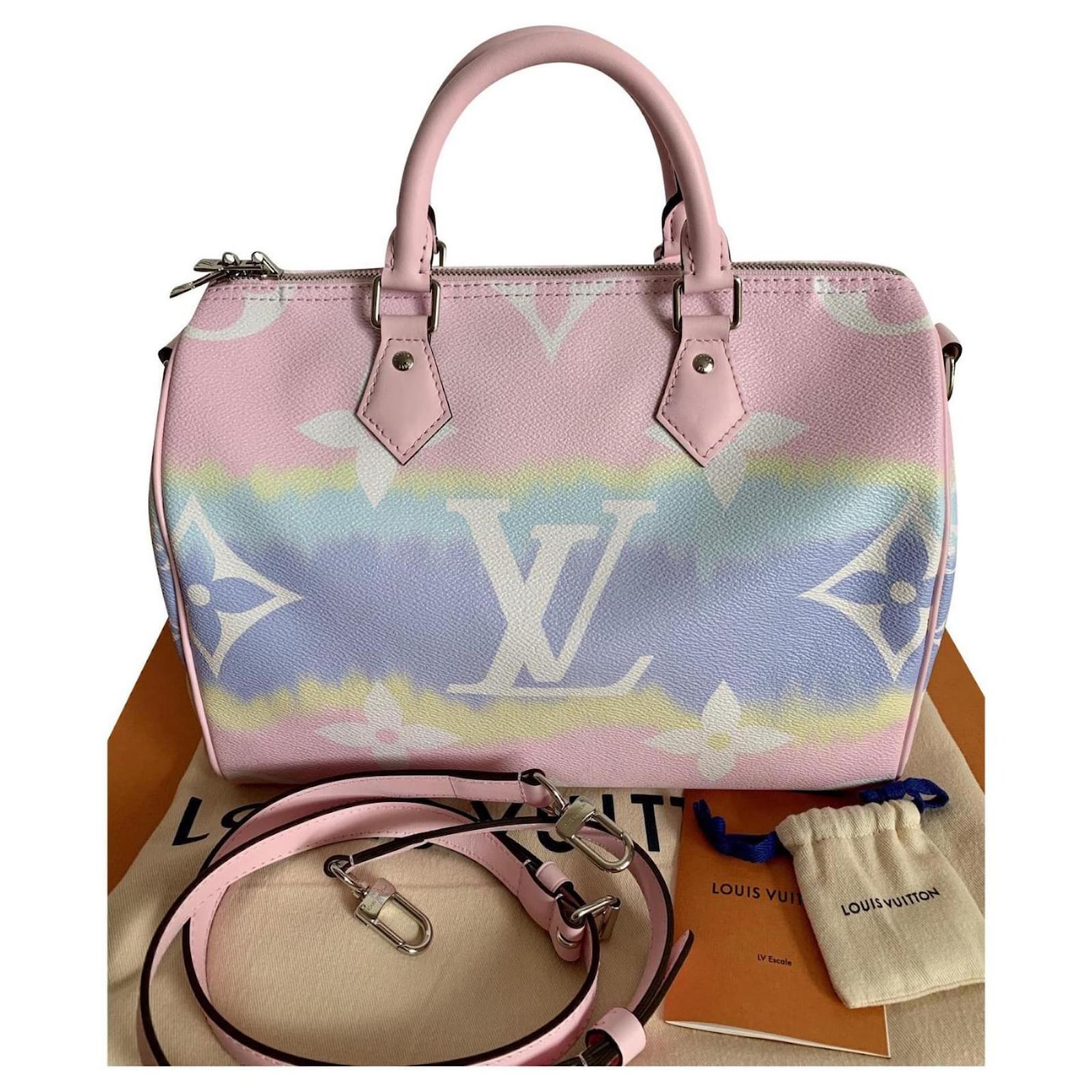 Louis Vuitton Escale Pastel Speedy Bandoliere 30 Pink Cloth ref.509038 -  Joli Closet