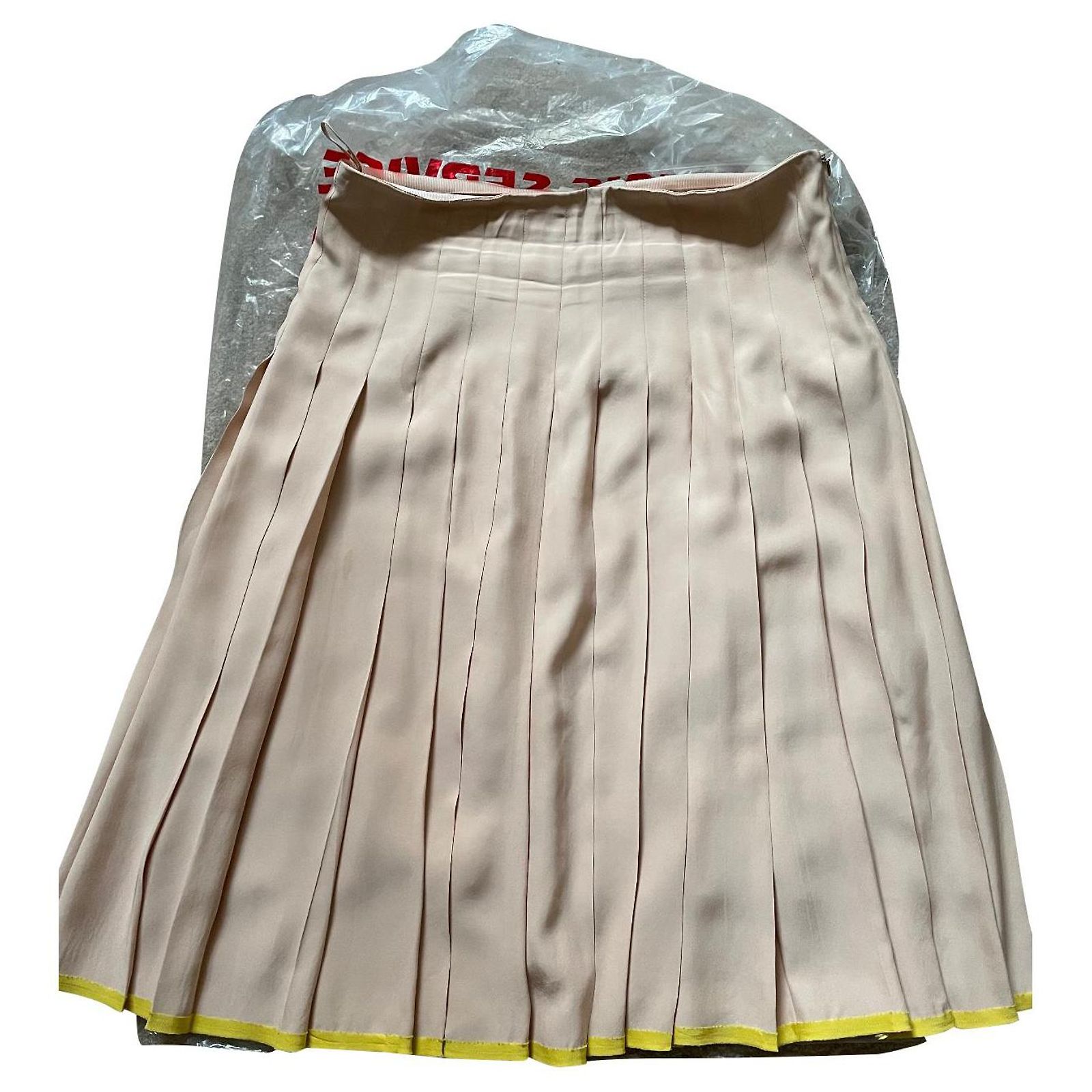 Lot Femme : Jupe En Soie Jaune + 2 Corsages – Taille S/38 – Occasion Très Bon État – Style Élégant