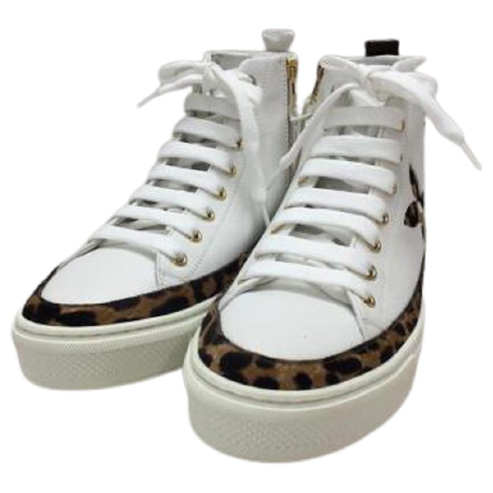 Used] LOUIS VUITTON High-top sneakers / 36 / WHT / leather