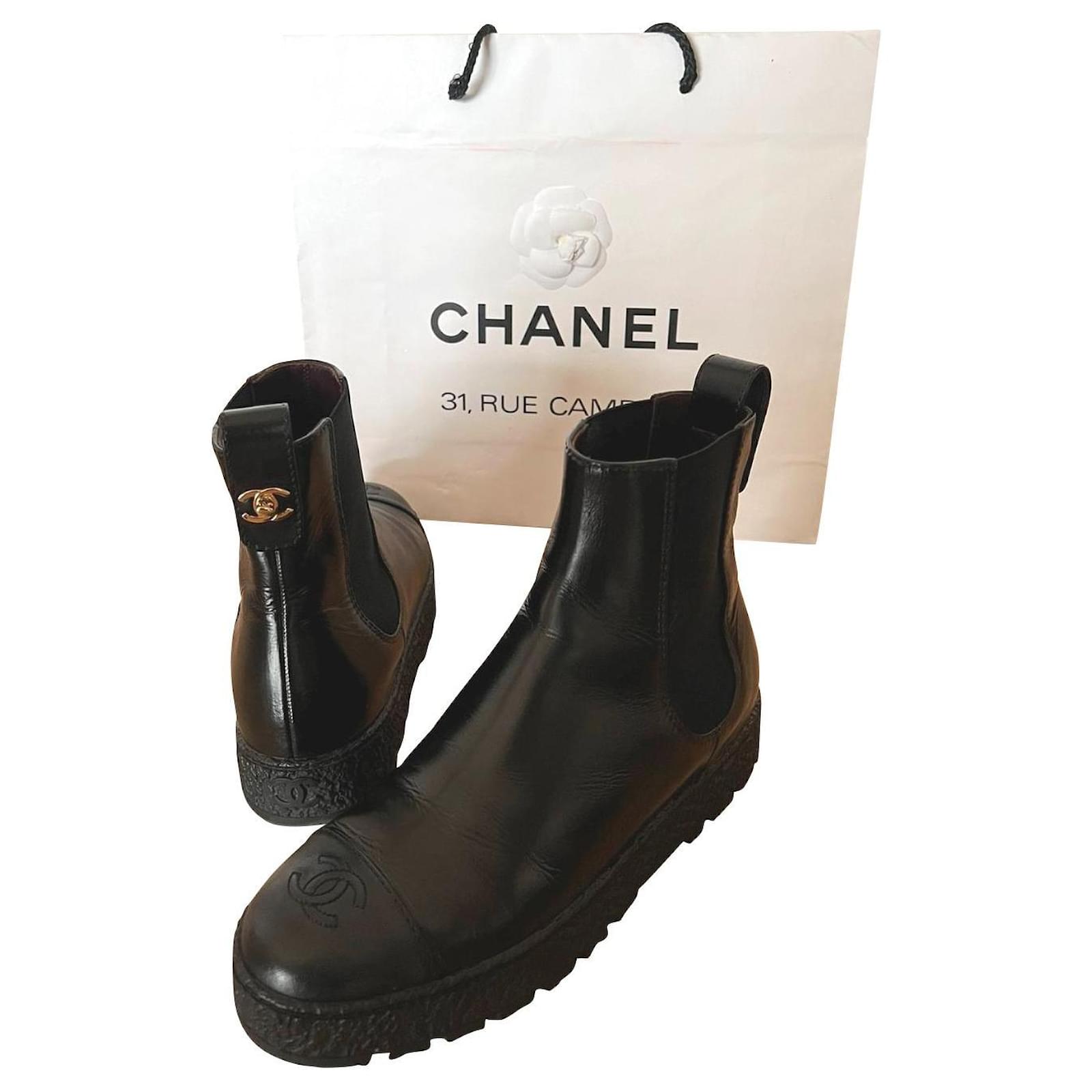 Chanel LaceUp Platform Steampunk Ankle Boots  Recess