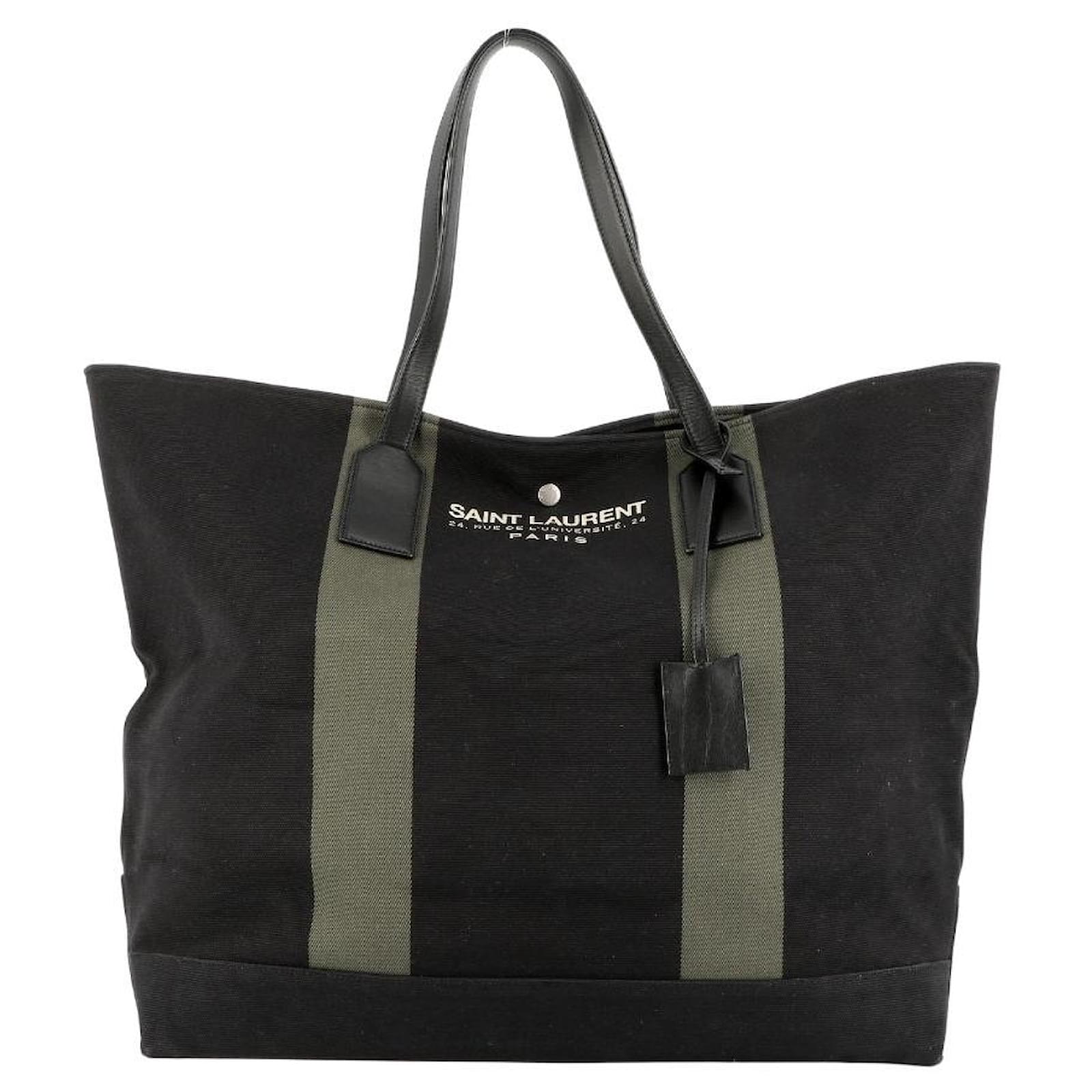 Saint Laurent Tote bag Black Linen ref.512040 - Joli Closet