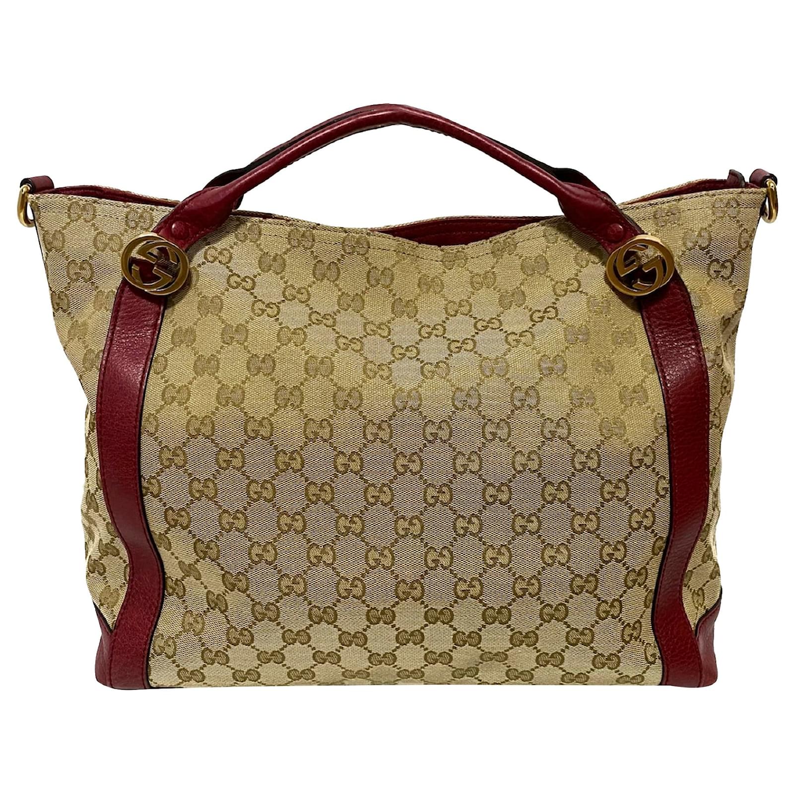 GUCCI Beige GG Canvas Miss GG Original Hobo Bag