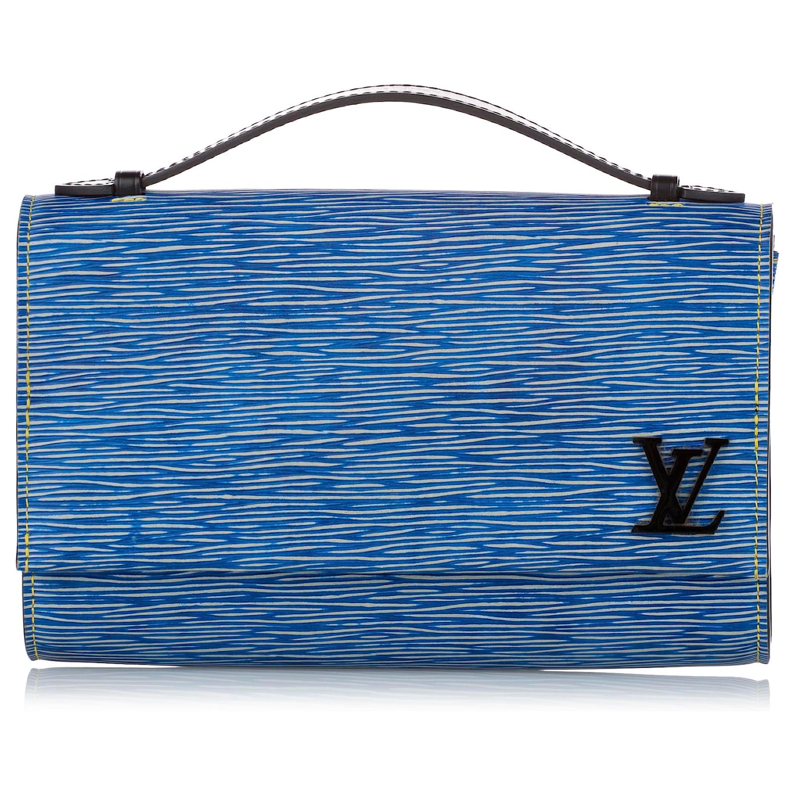 Louis Vuitton Blue Epi Clery Black Leather ref.512285 - Joli Closet