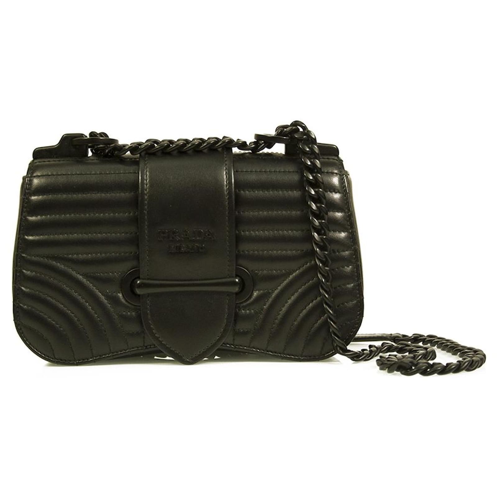 Prada diagramme crossbody bag black outlet 2