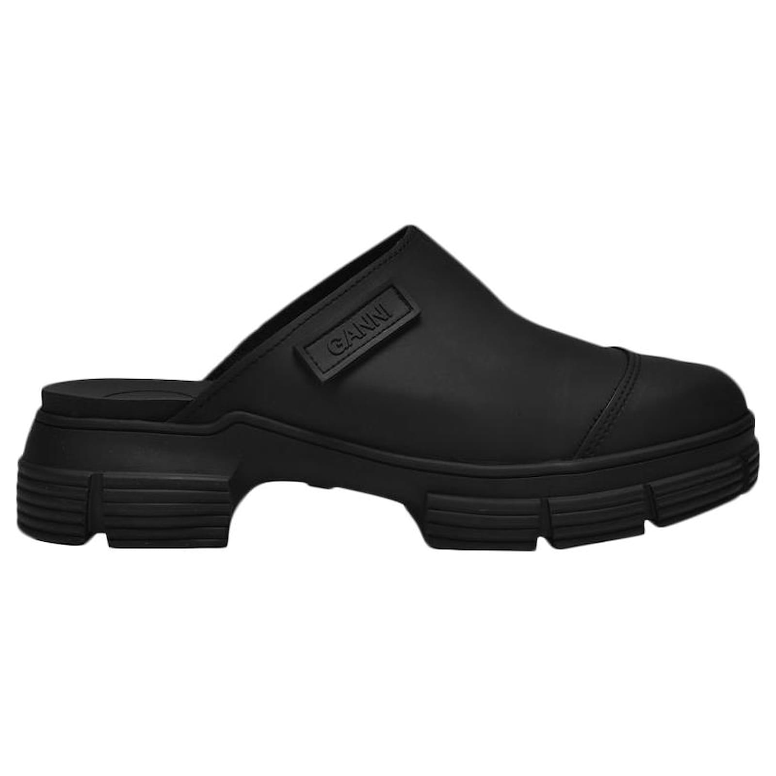 Ganni Clog in Black Recycled Rubber ref.512649 Joli Closet
