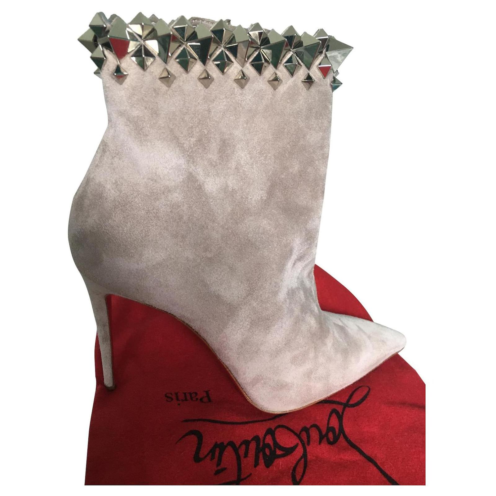 Louboutin on sale silver boots