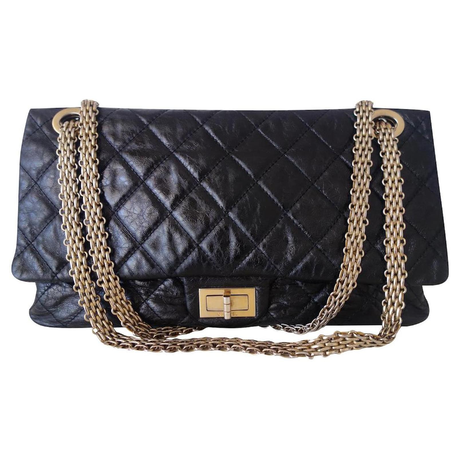 Chanel Bag 2.55 maxi Black Leather ref.513479 - Joli Closet