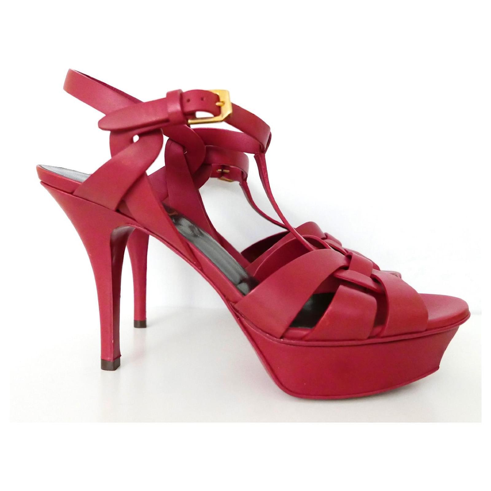 ysl tribute heels red