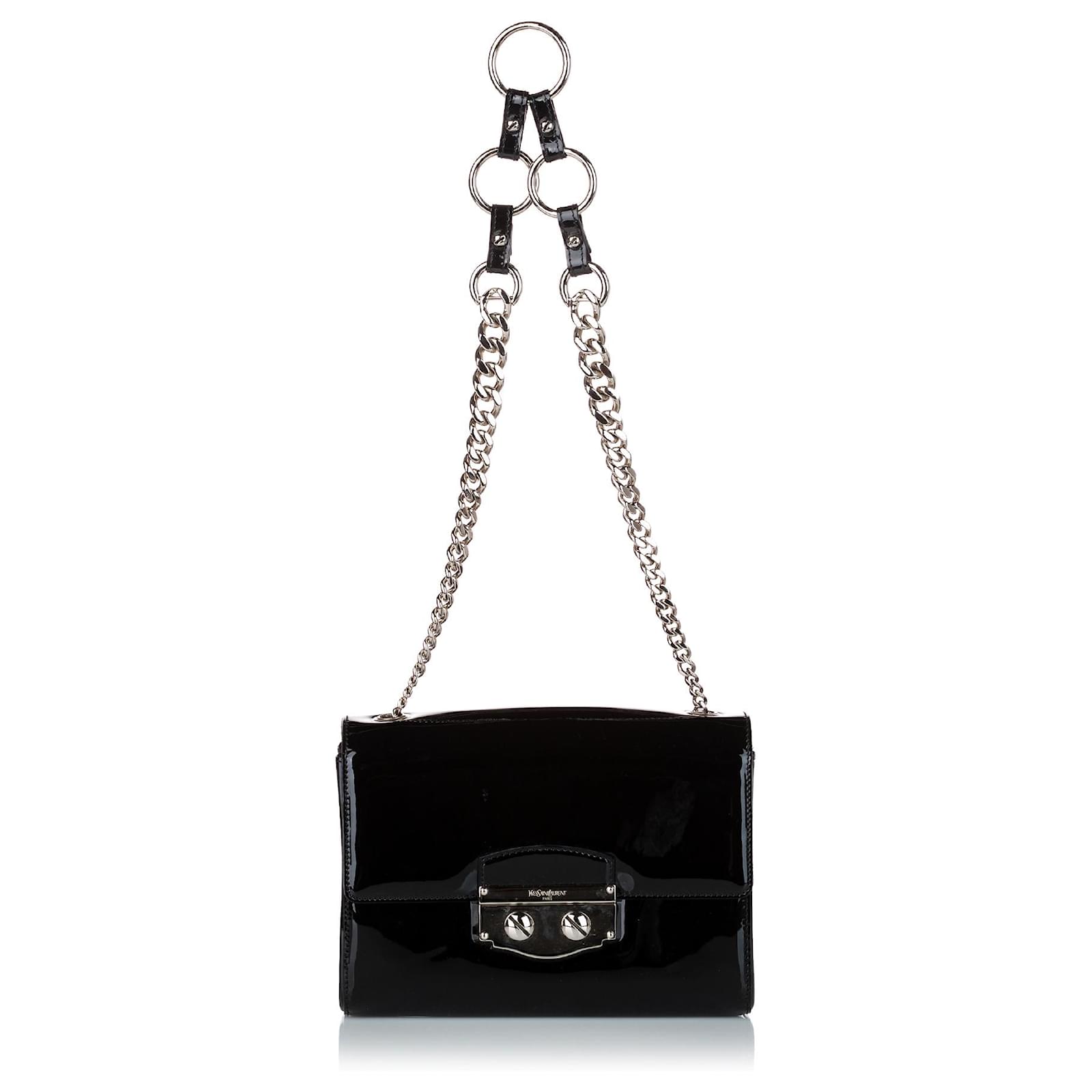 Yves Saint Laurent YSL Black Sac Le Sixieme Patent Leather Shoulder Bag  ref.513986 - Joli Closet