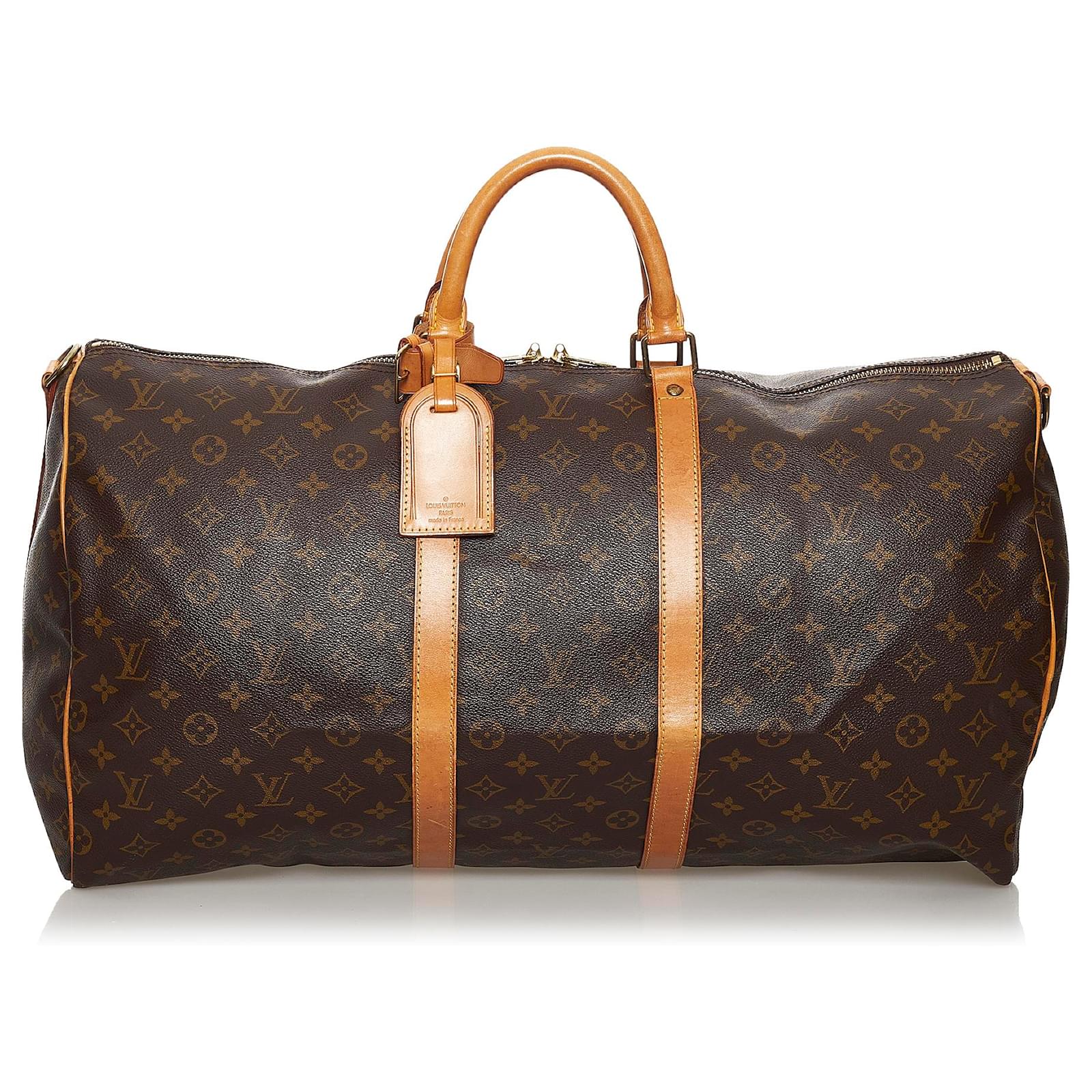 Louis Vuitton Monogram Canvas and Leather Keepall Bandouliere 55 bag Louis  Vuitton