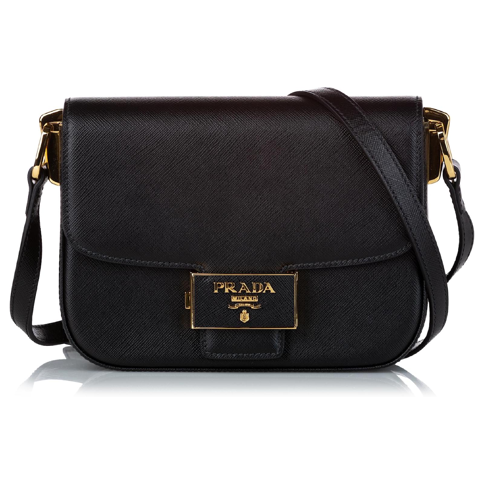 Prada Saffiano & Soft Calf Crossbody Bag - ShopStyle