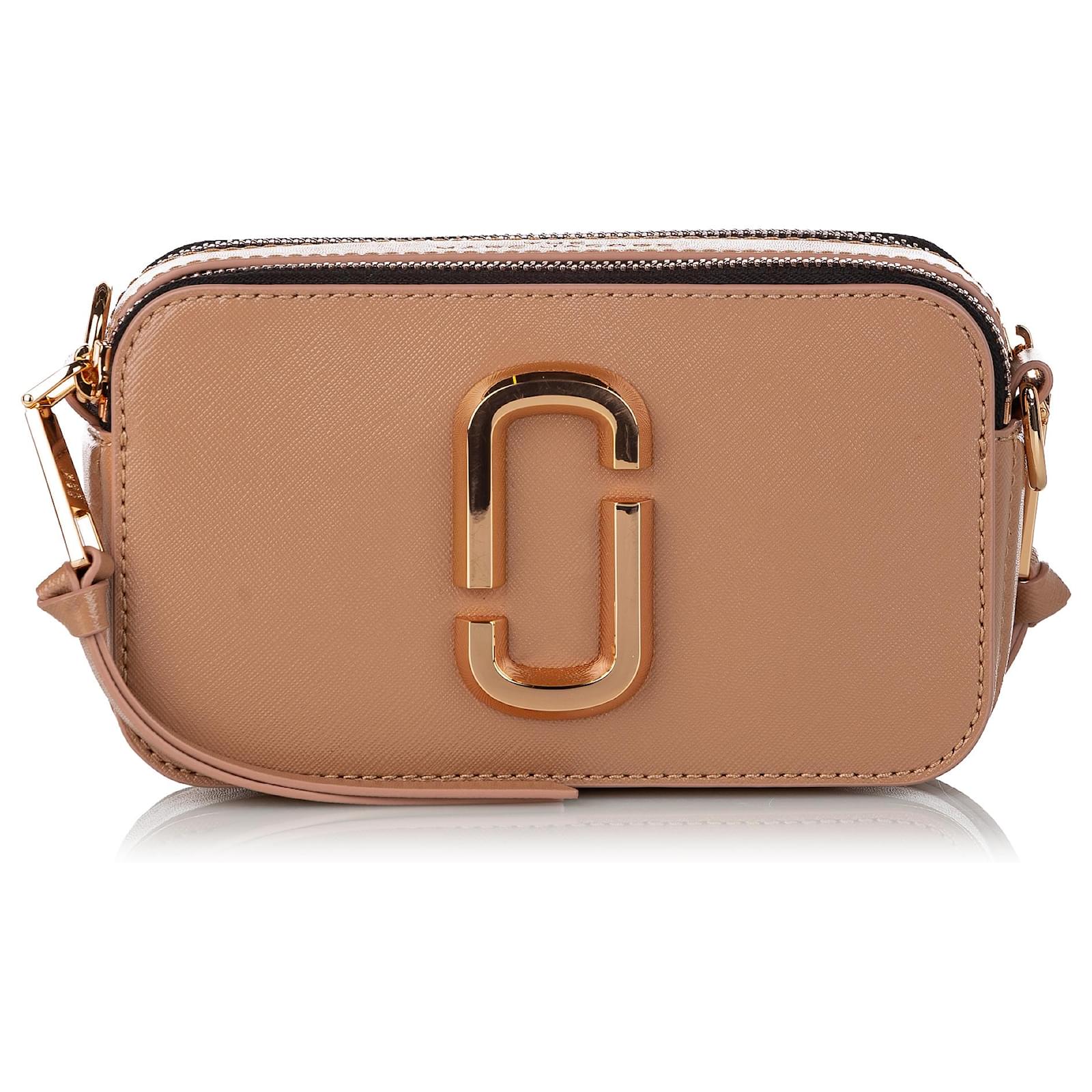 Marc Jacobs Snapshot Leather Crossbody Bag In Brown