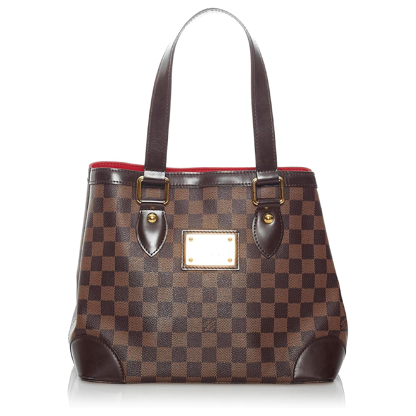 Louis Vuitton Brown Damier Ebene Hampstead MM Leather Cloth Pony-style  calfskin ref.514181 - Joli Closet