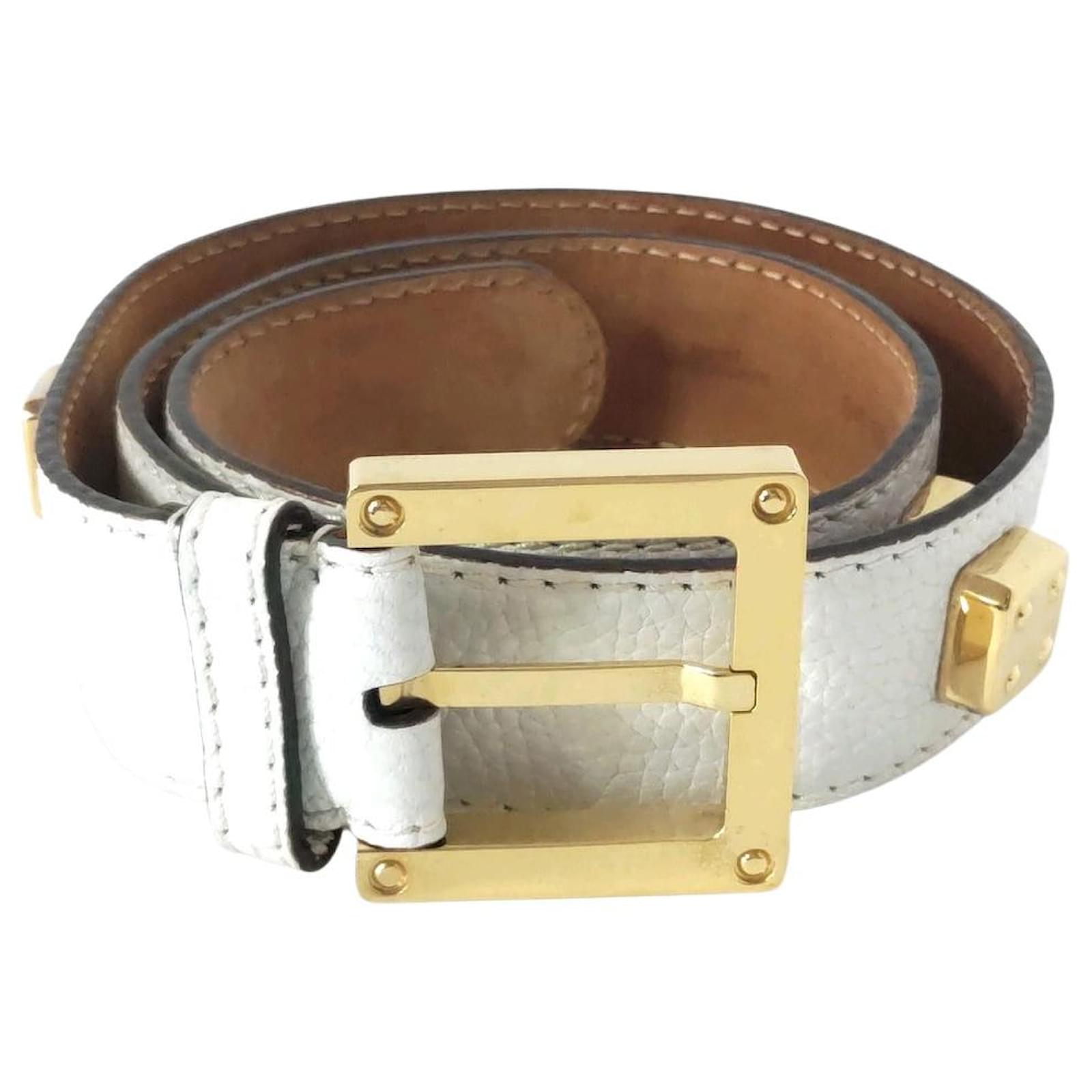 Loewe Belt White Leather ref.515067 