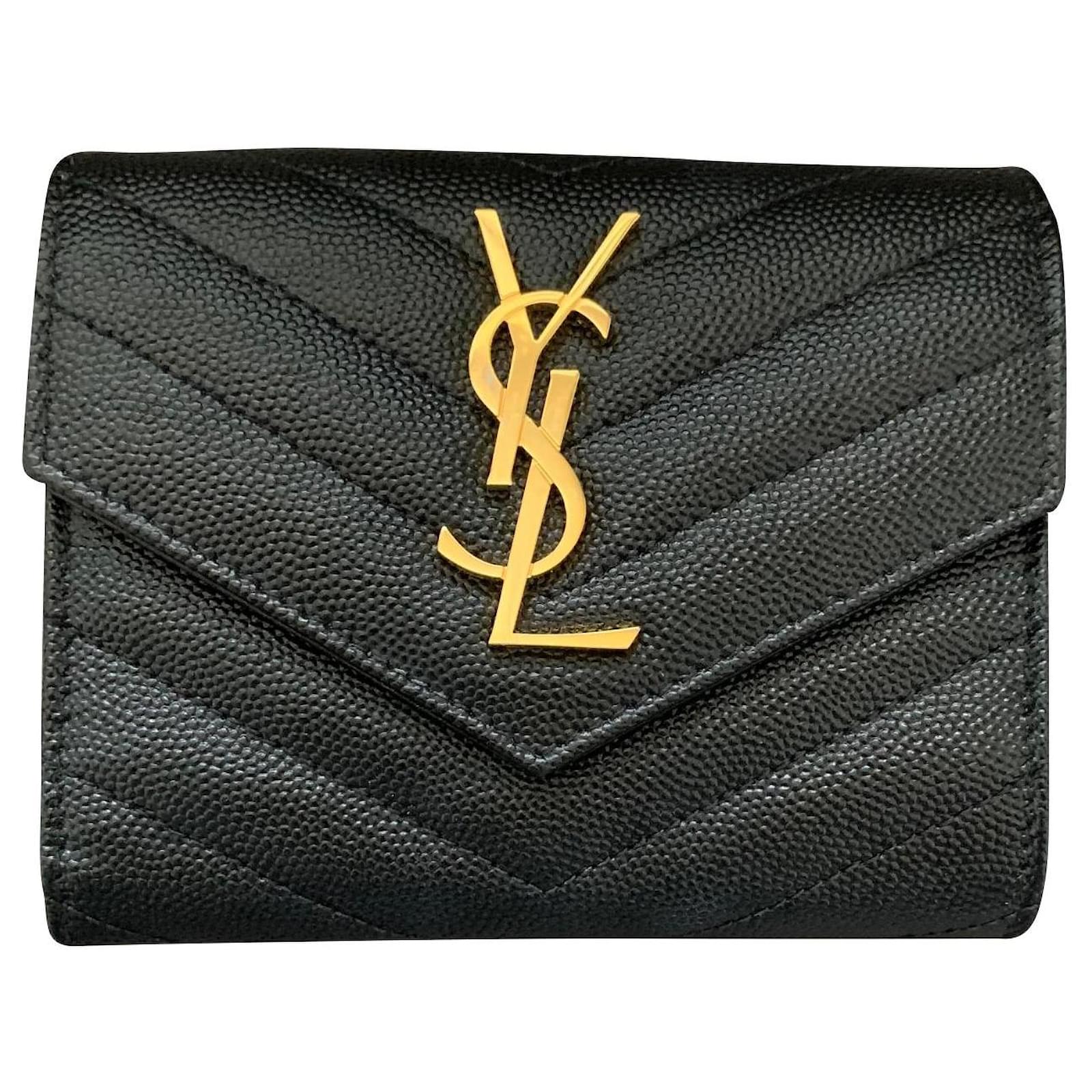 Kate Monogramme Saint Laurent Monogramme wallet Black Leather ref ...