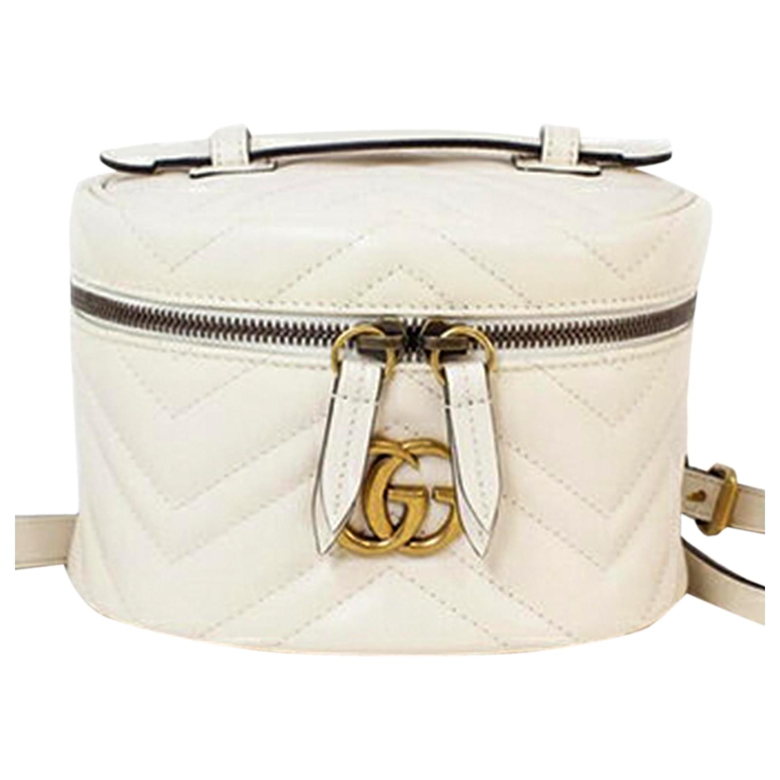 Gucci GG Marmont Small Backpack in White