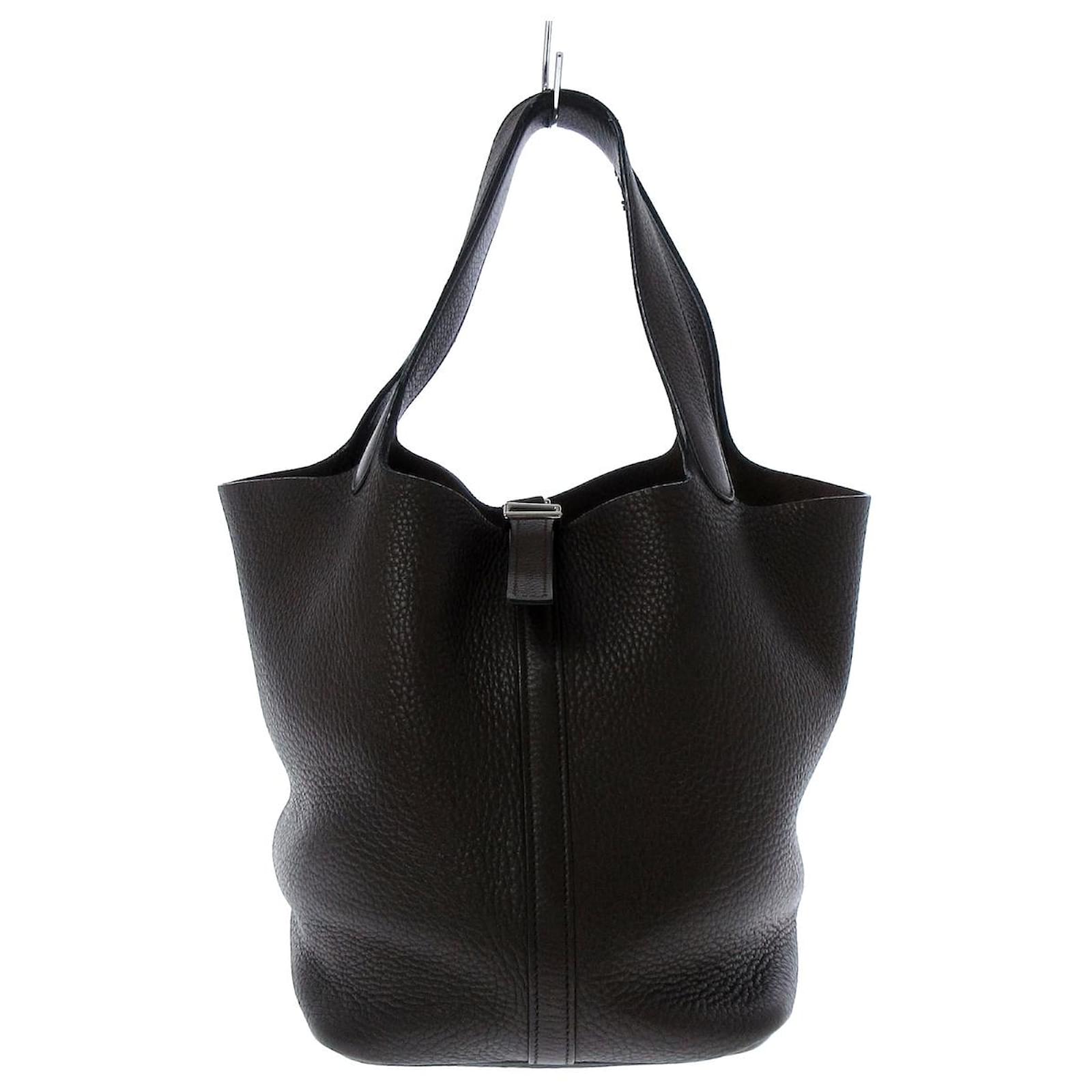 Hermès Picotin Lock Black Leather ref.516227 - Joli Closet
