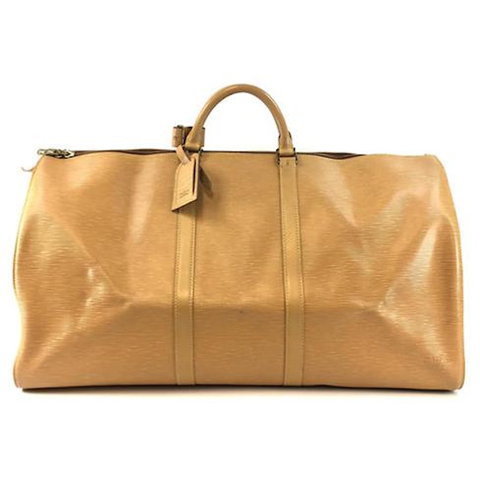 Louis Vuitton Keepall 60 Duffel Yellow Epi Leather ref.494159 - Joli Closet