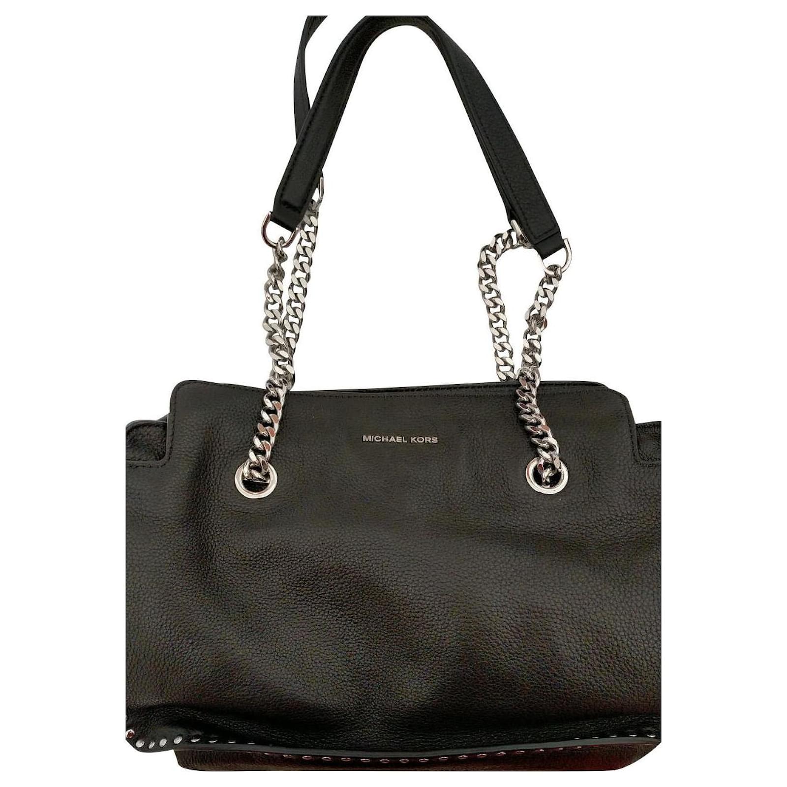 Michael Kors Downtown Astor Large Pebbled Leather Shoulder Bag BLKOPTIC  WHT Handbags Amazoncom