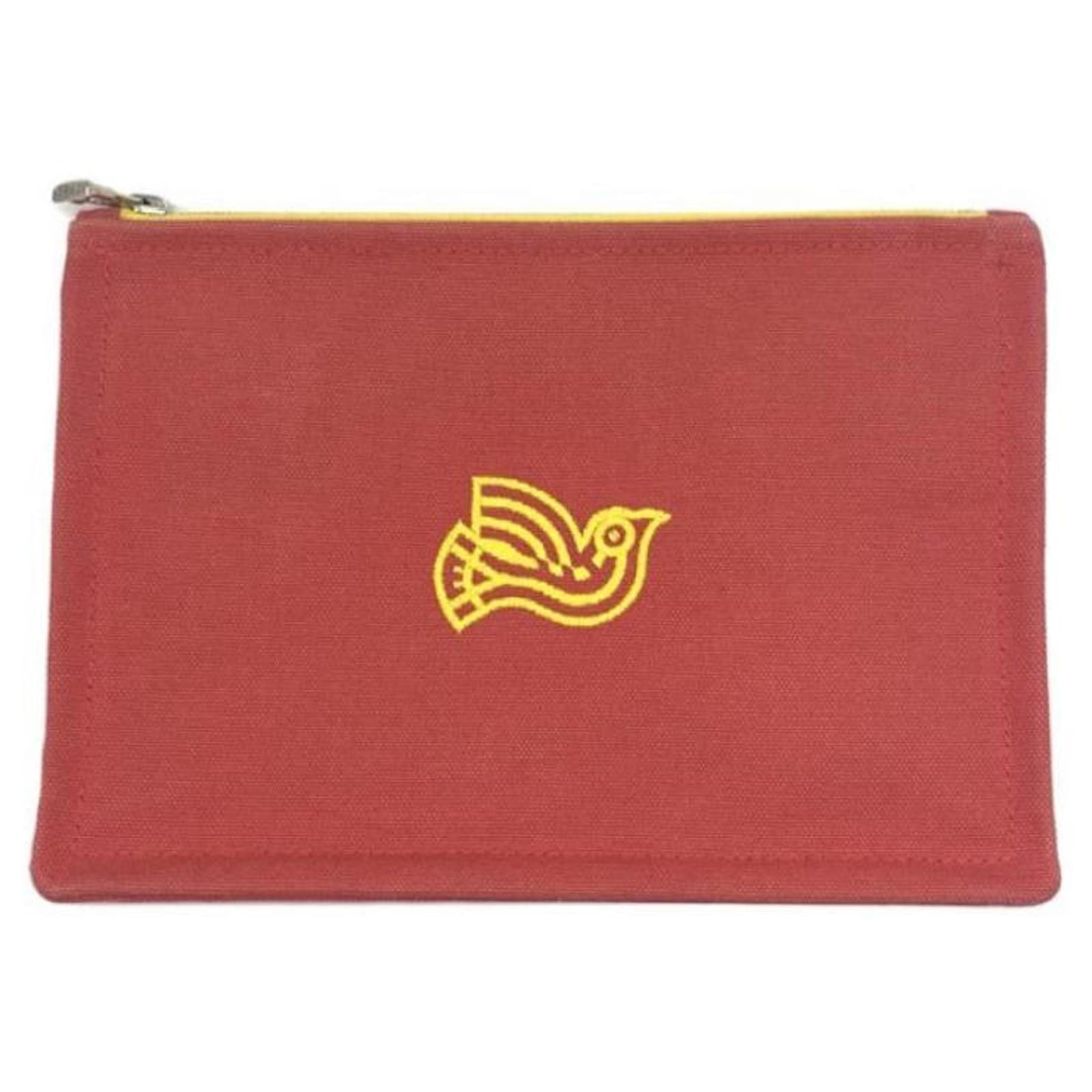 hermes canvas pouch