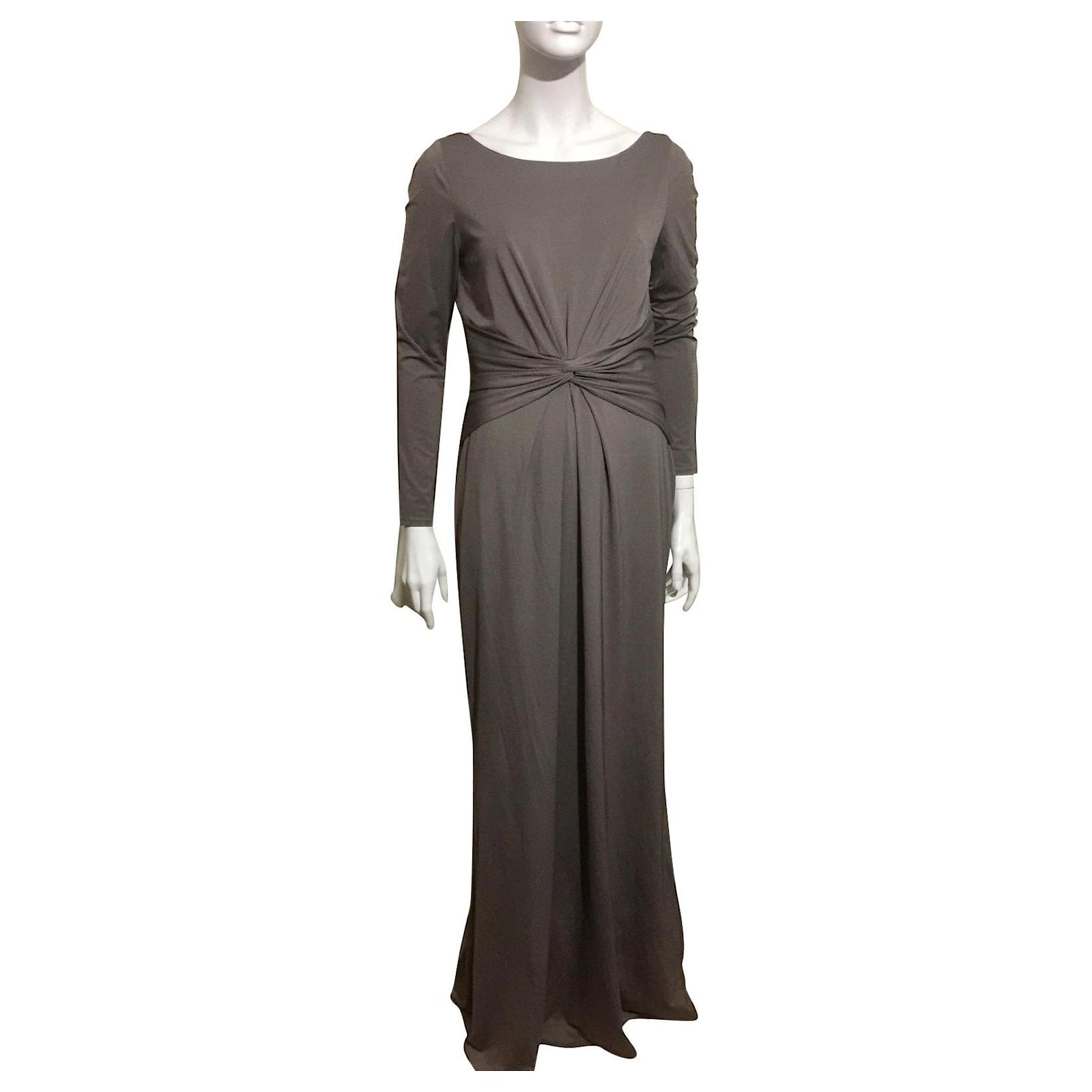 Vera Wang grey evening gown Polyester 