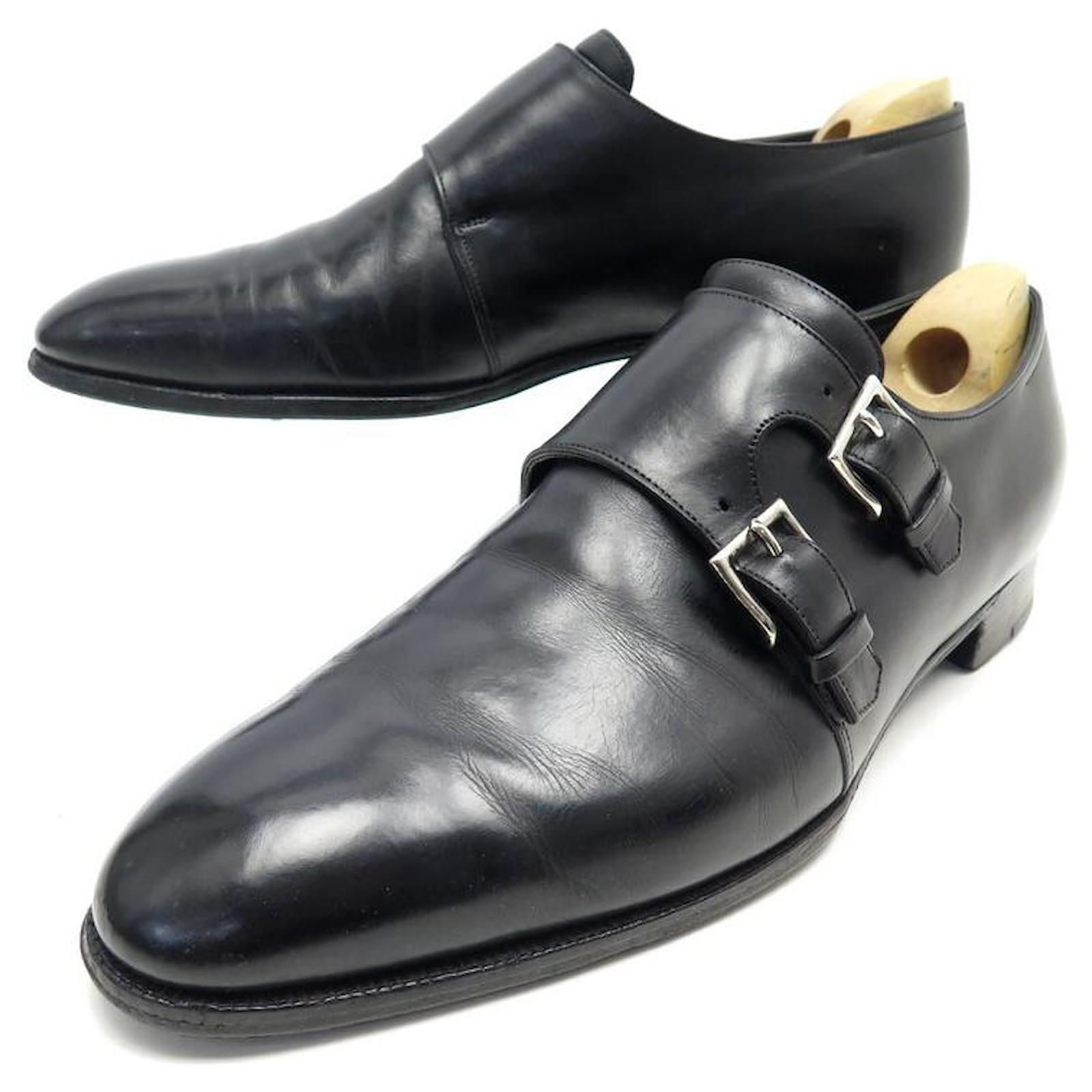 JOHN LOBB SHOES LOBBERS BI BUCKLE NASEBY 10.5E 44.5 SHOE SHOE Black ...